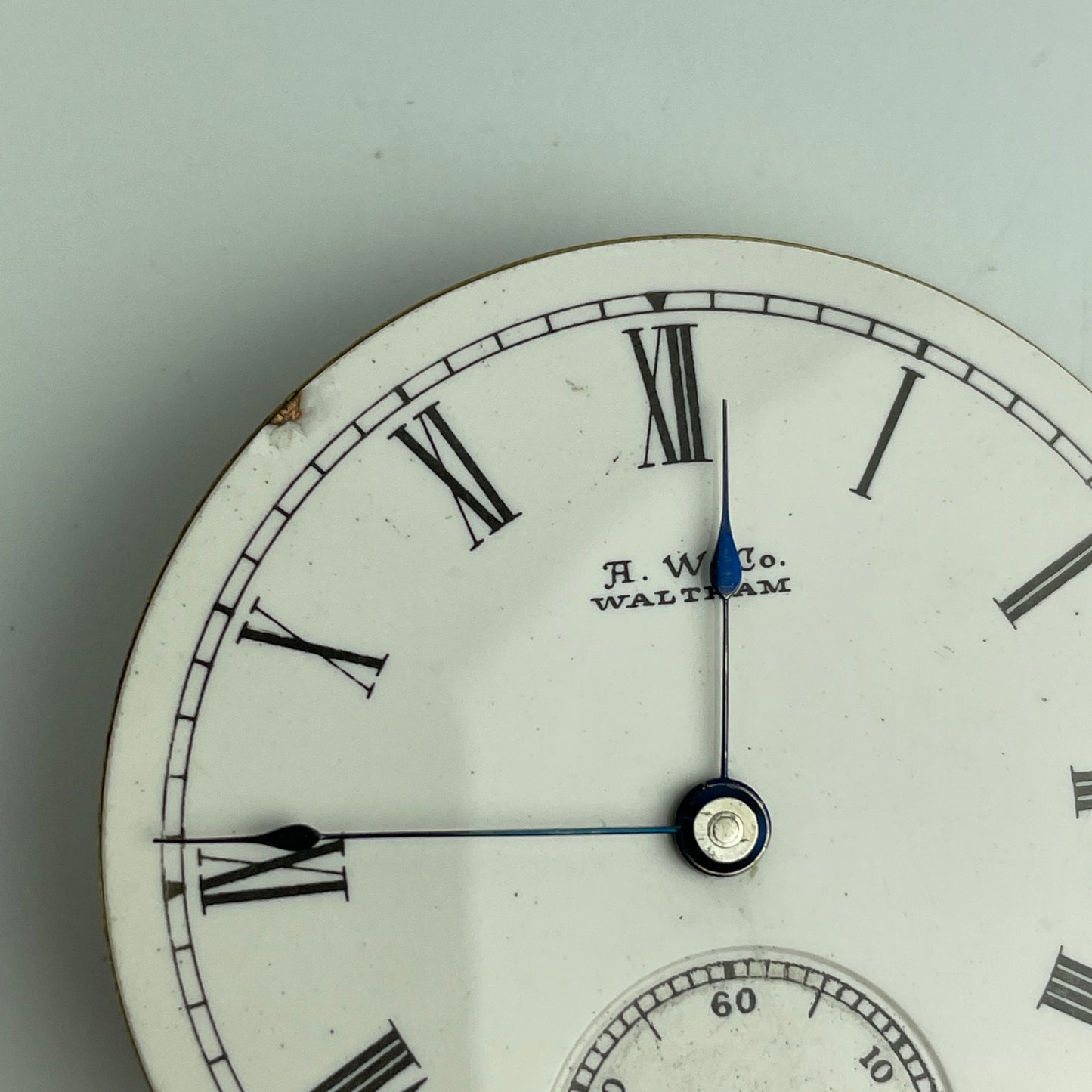 Lot 80- Waltham 18 Size Gilt Hunting 7 Jewel Pocket Watch Movement