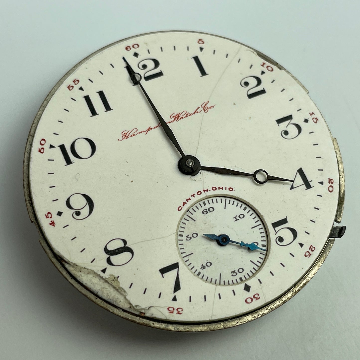 Lot 81- Elgin & Hampden 16 Size Pocket Watch Movements