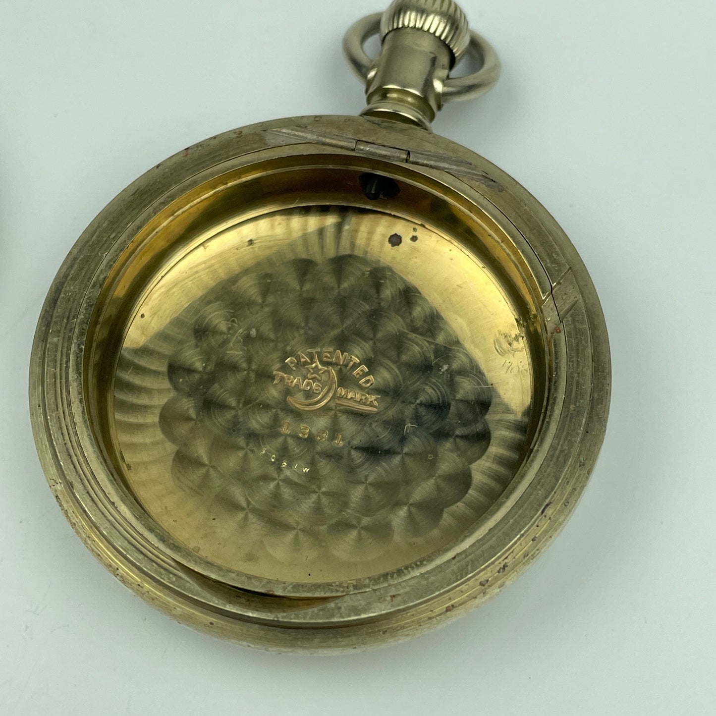 Lot 82- American 18 Size Swing Out Pocket Watch Nickel Case