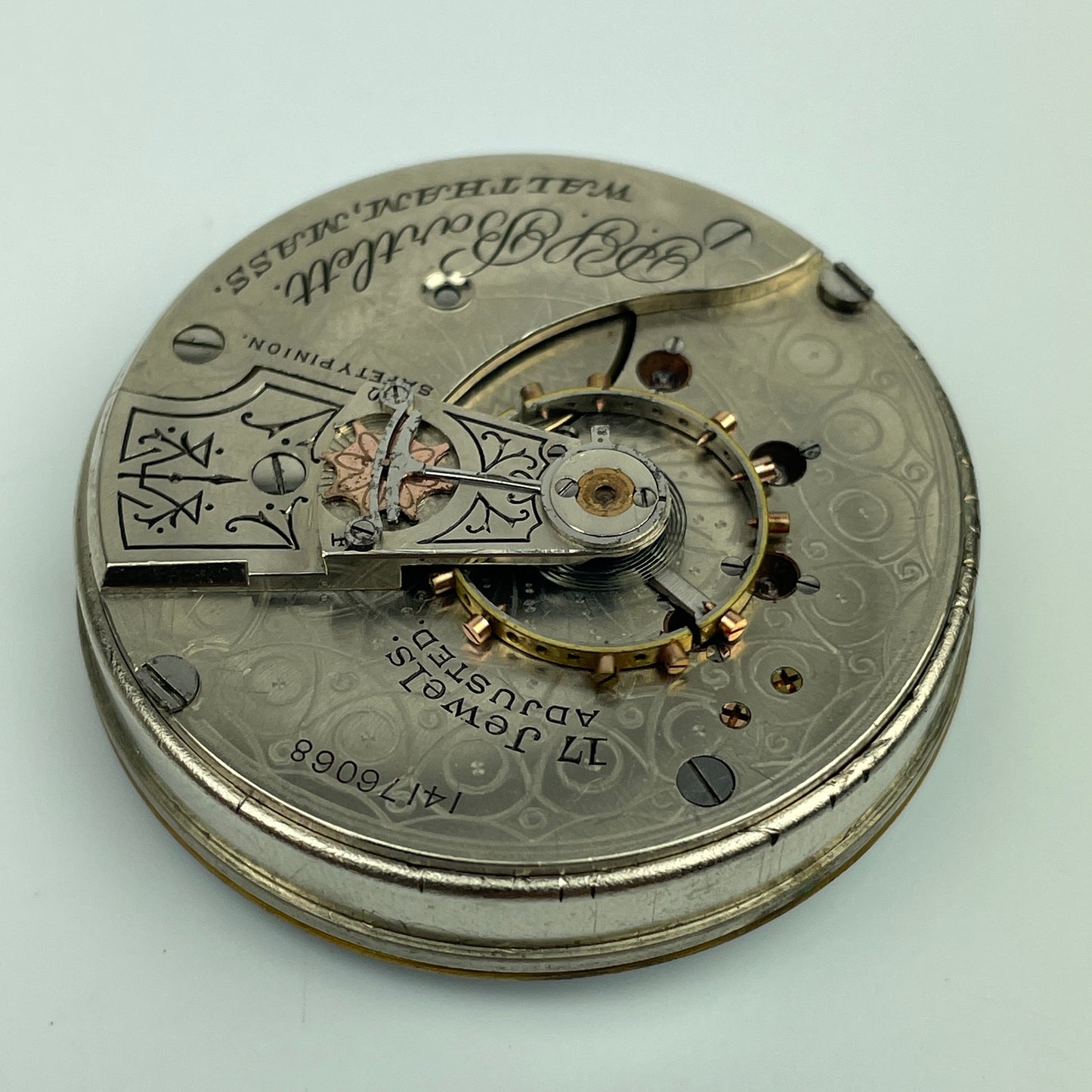 Lot 85- Waltham 18 Size 17 Jewel "P.S. BARTLETT" Pocket Watch Movement