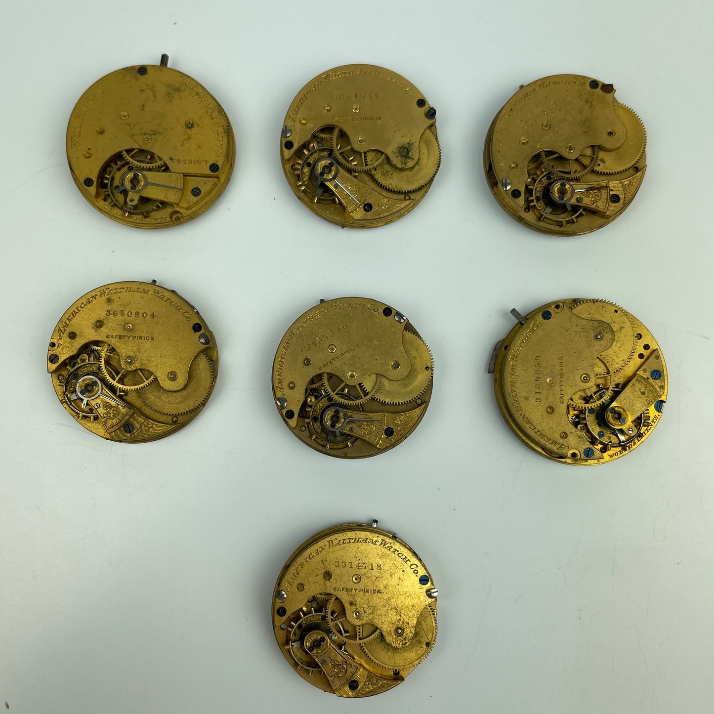 Lot 89- Waltham 6 & 8 Size Gilt Pocket Watch Movements