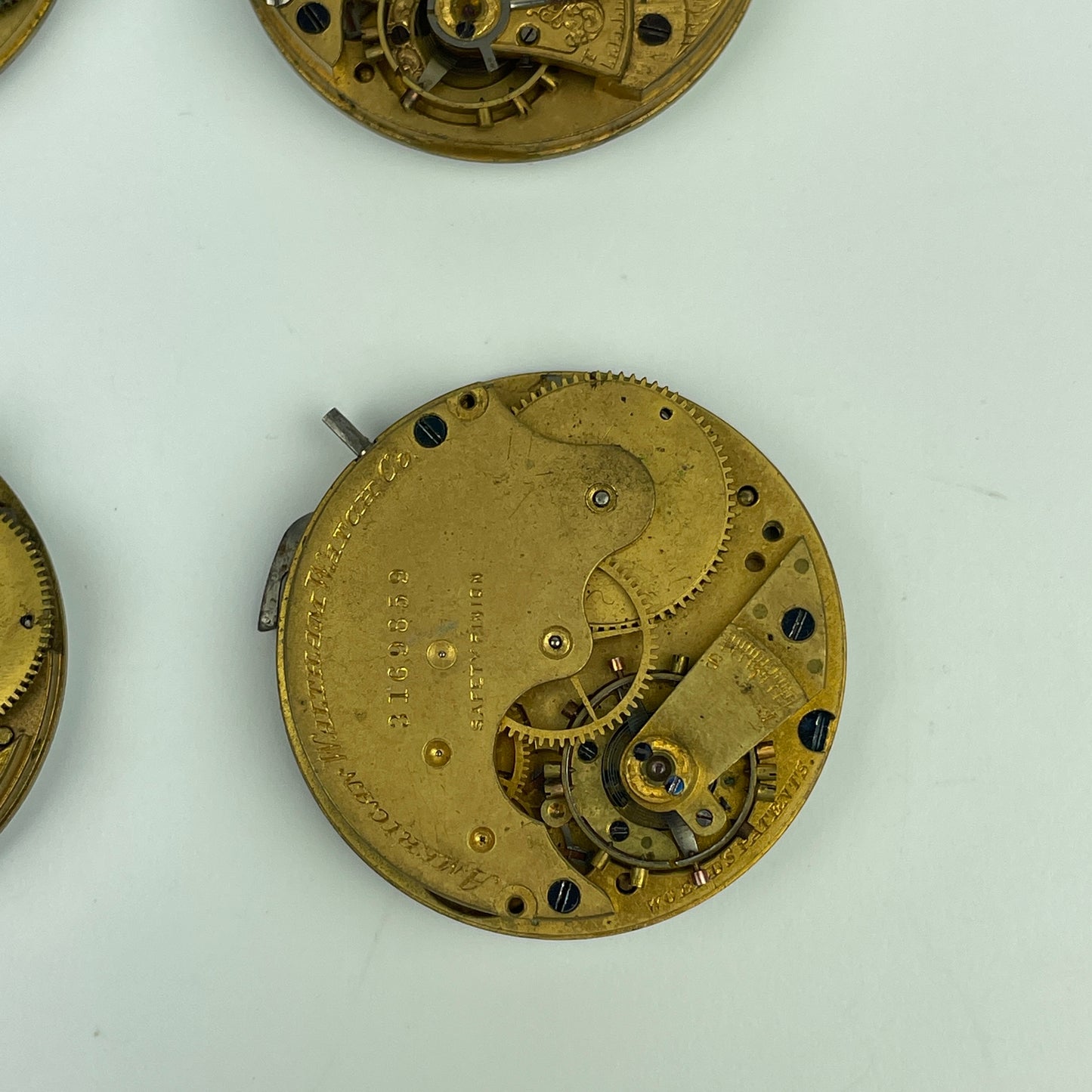 Lot 89- Waltham 6 & 8 Size Gilt Pocket Watch Movements