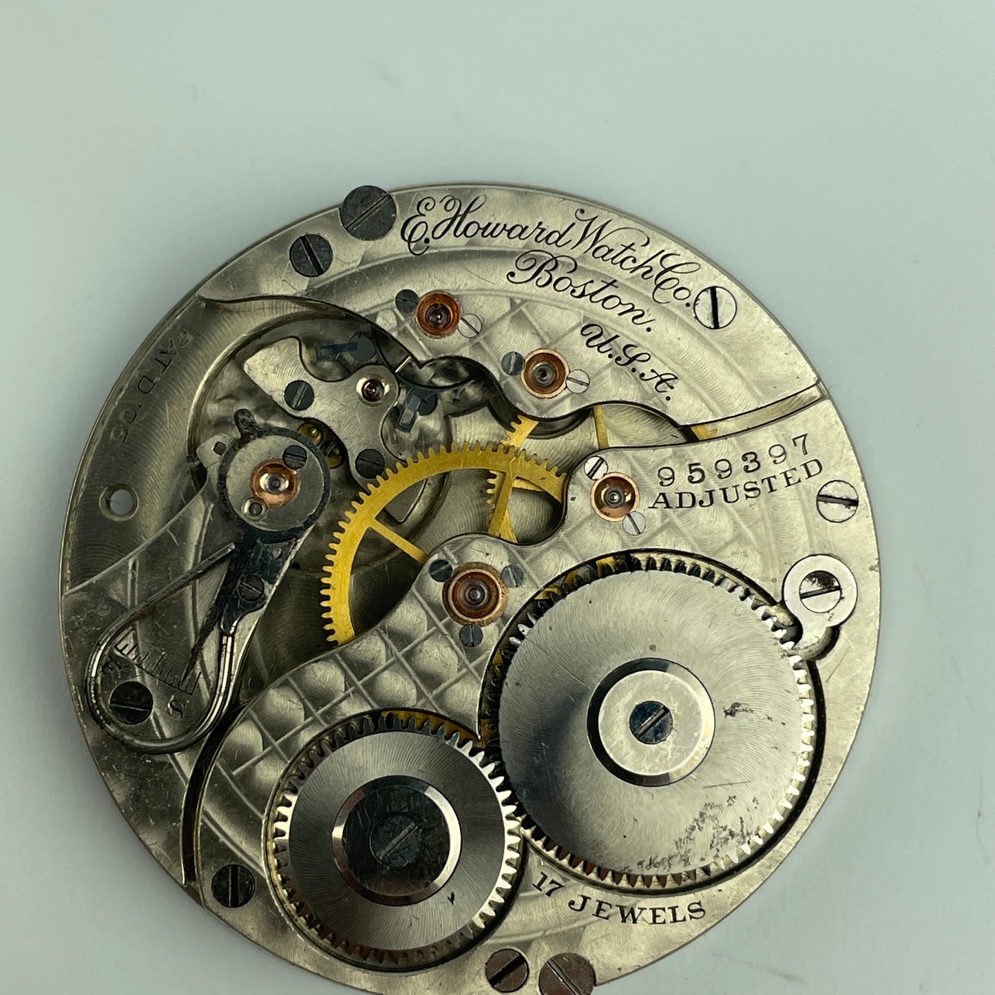 Lot 92- Rockford 12 Size & E. Howard 16 Size Pocket Watch Movements
