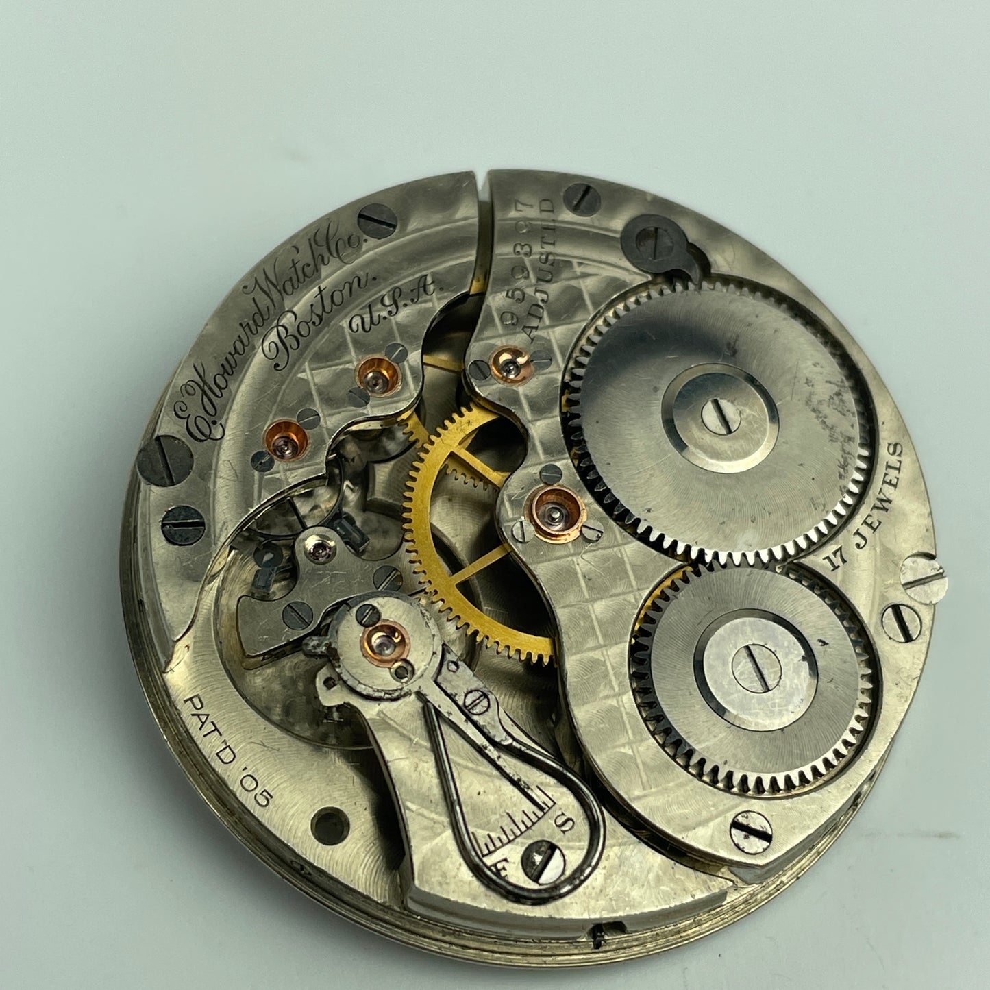 Lot 92- Rockford 12 Size & E. Howard 16 Size Pocket Watch Movements