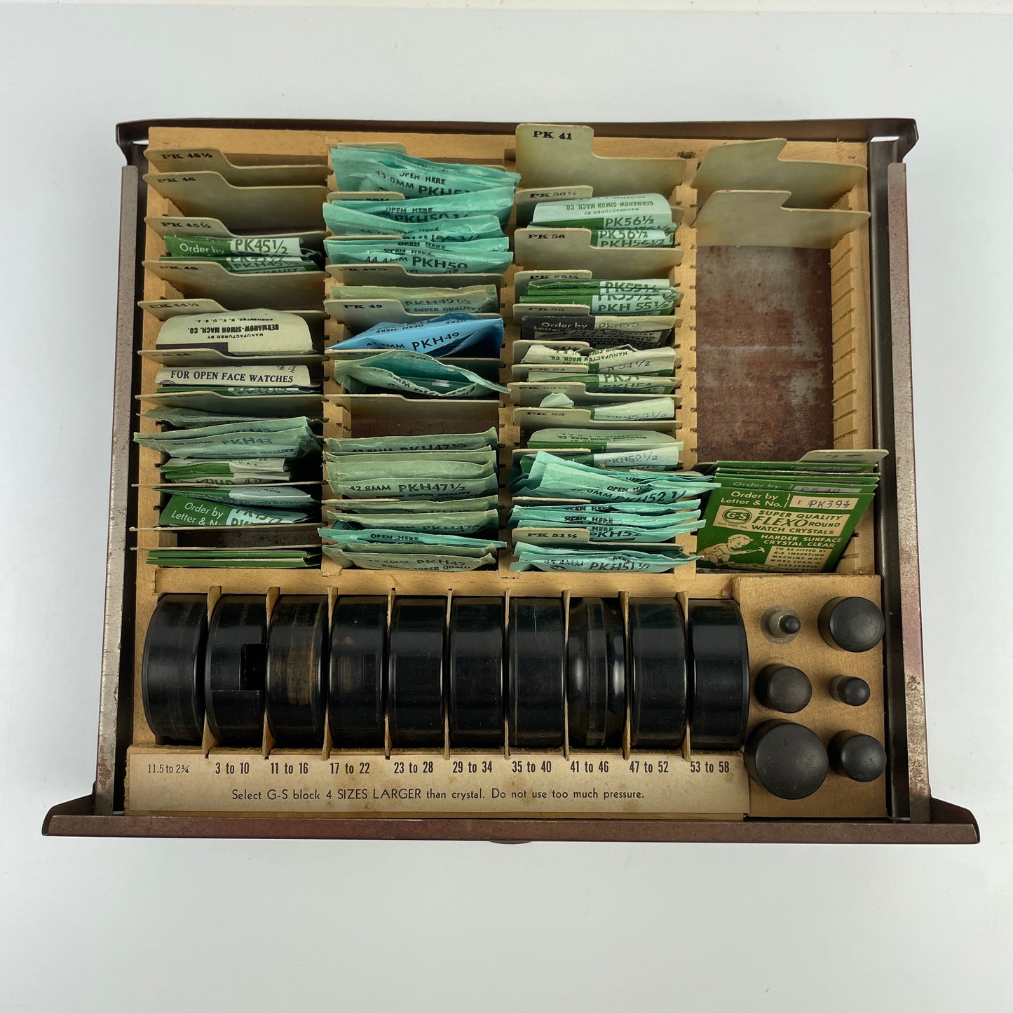 Lot 97- NOS Assorted Pocket Watch (Lo-Dome) Crystal Tray