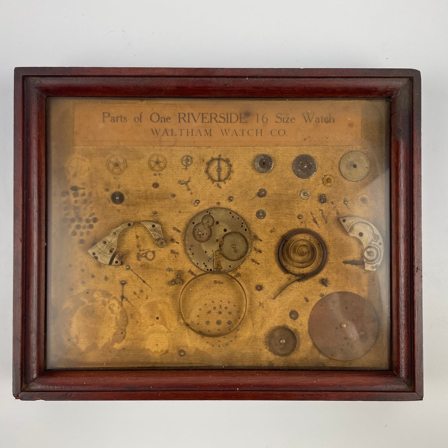 Lot 98- Waltham Disassembled Riverside Framed Pocket Watch Movement