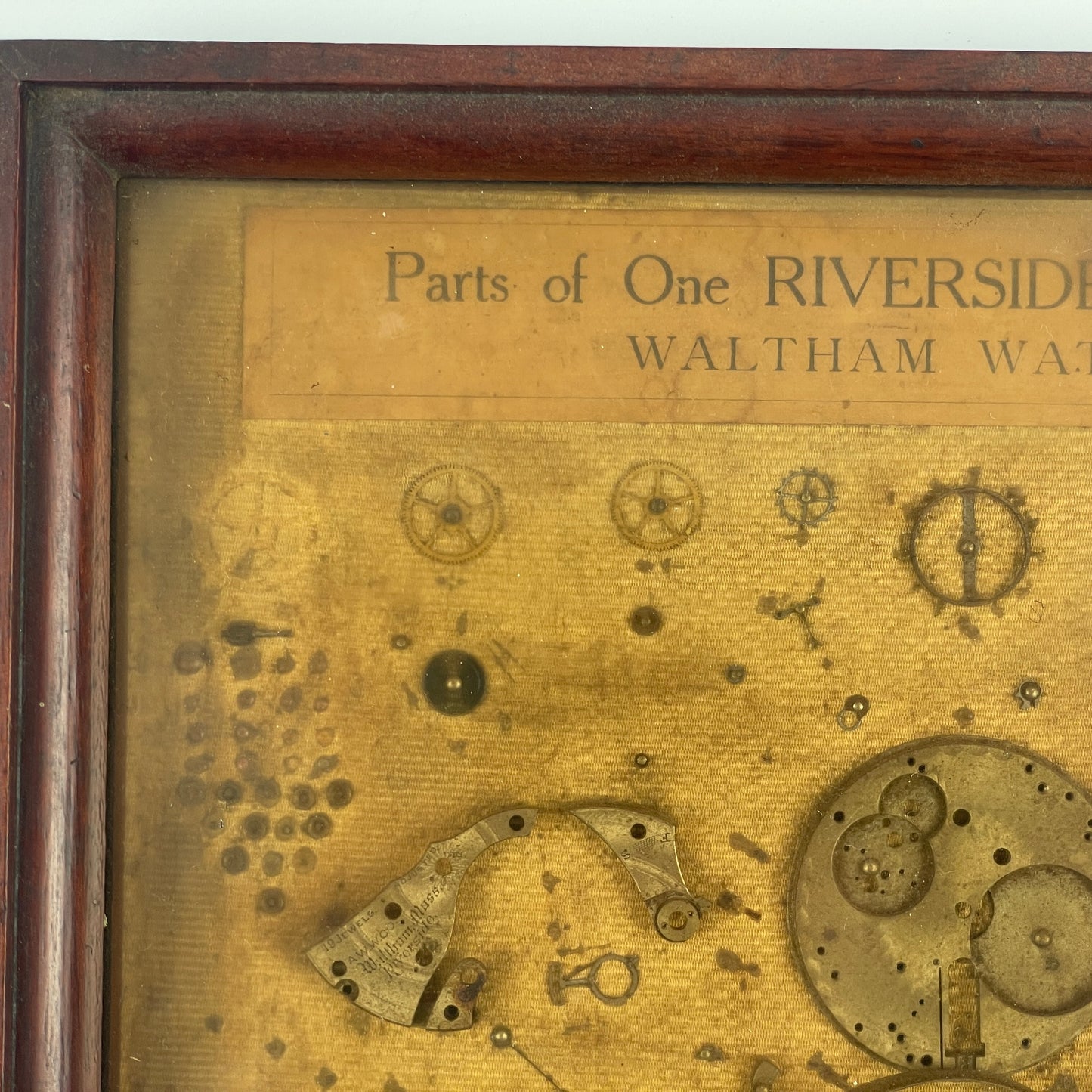 Lot 98- Waltham Disassembled Riverside Framed Pocket Watch Movement