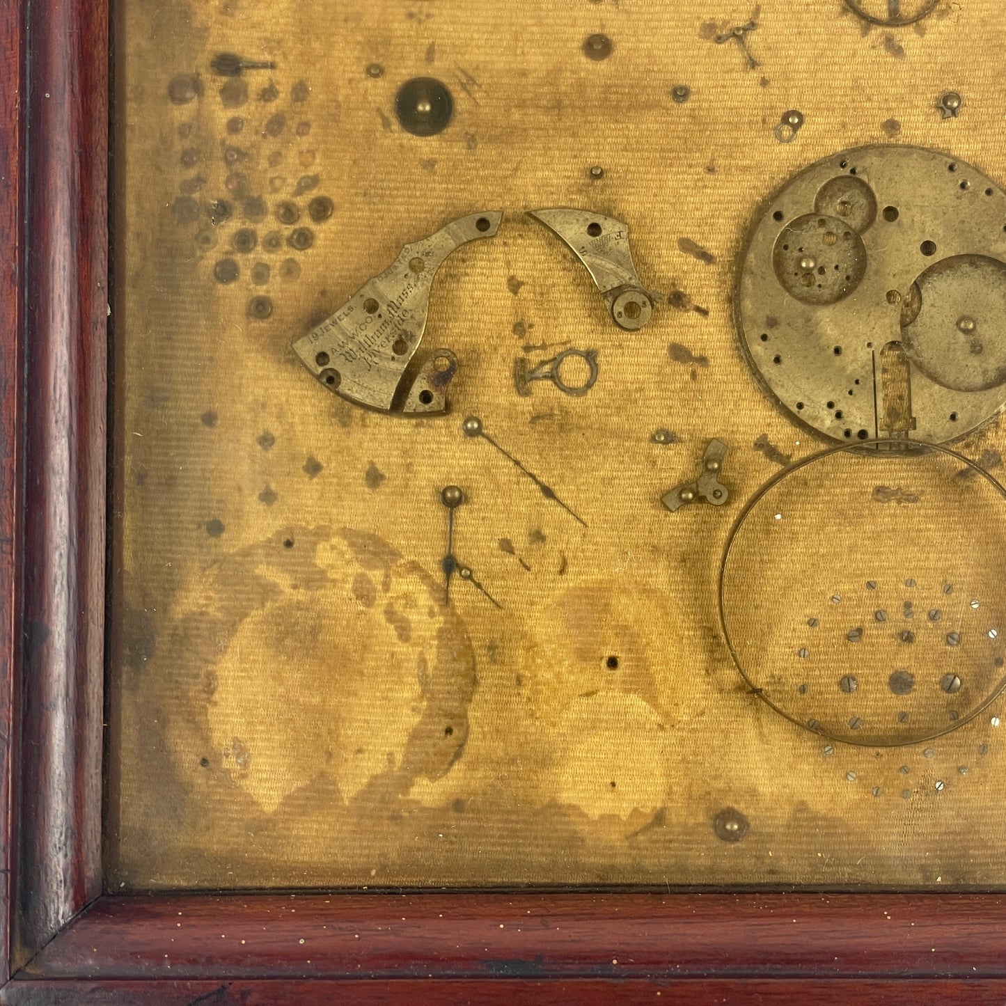 Lot 98- Waltham Disassembled Riverside Framed Pocket Watch Movement
