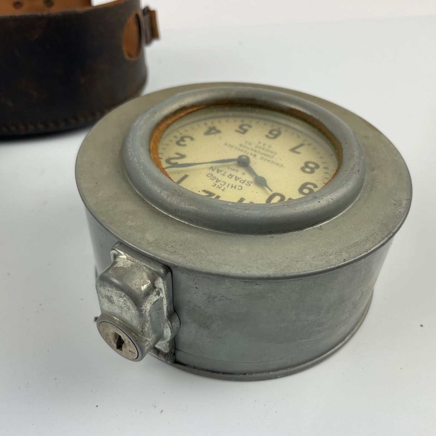 Lot 102- The Chicago Spartan Night Watchman / Security Guard Clock