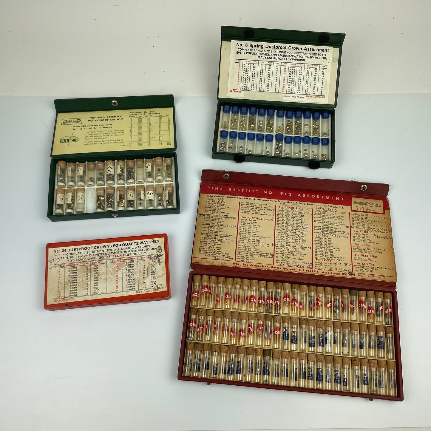Lot 121- American & Swiss Crowns & Staffs, Set of 4