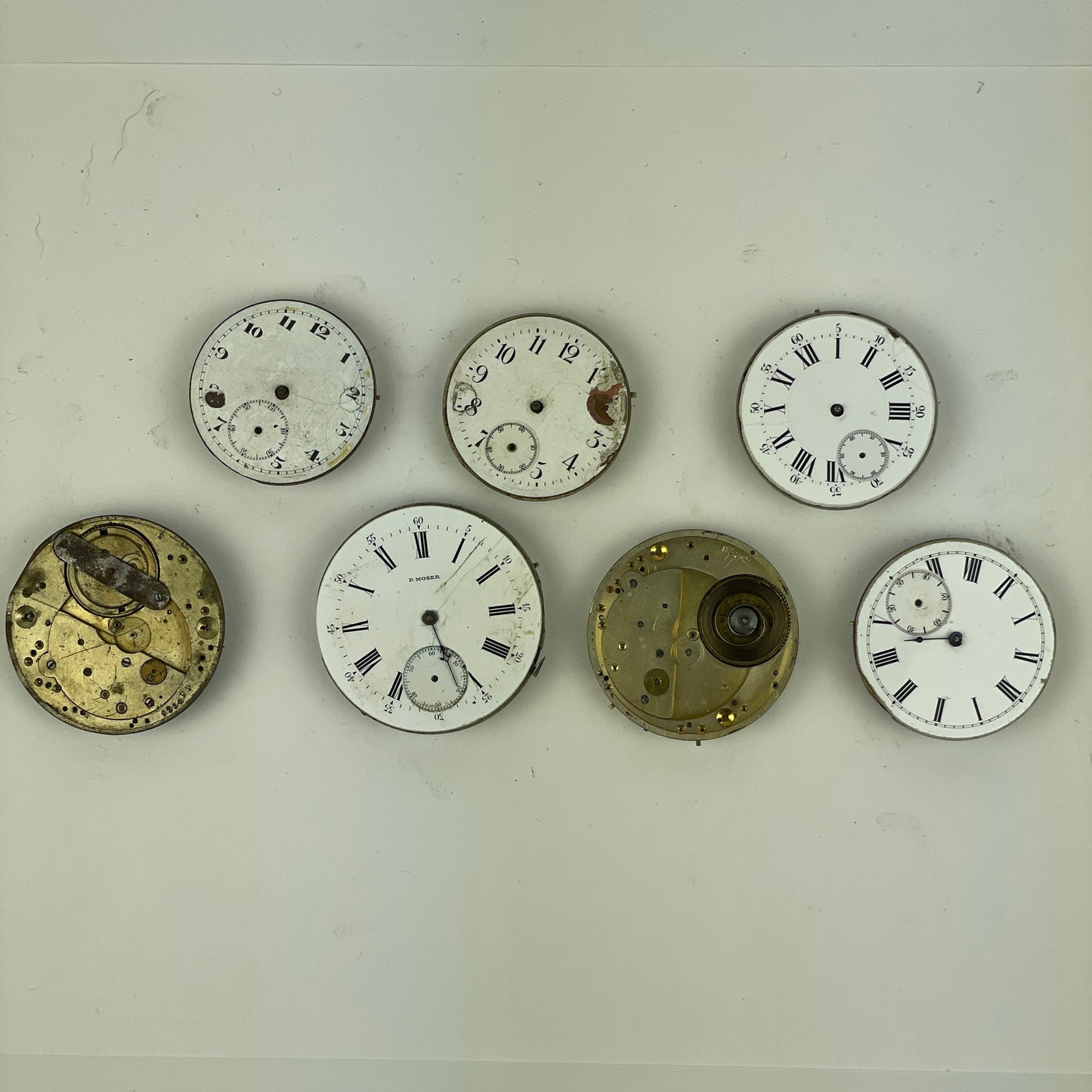 Lot 115- Swiss Pocket Watch Movements (7)