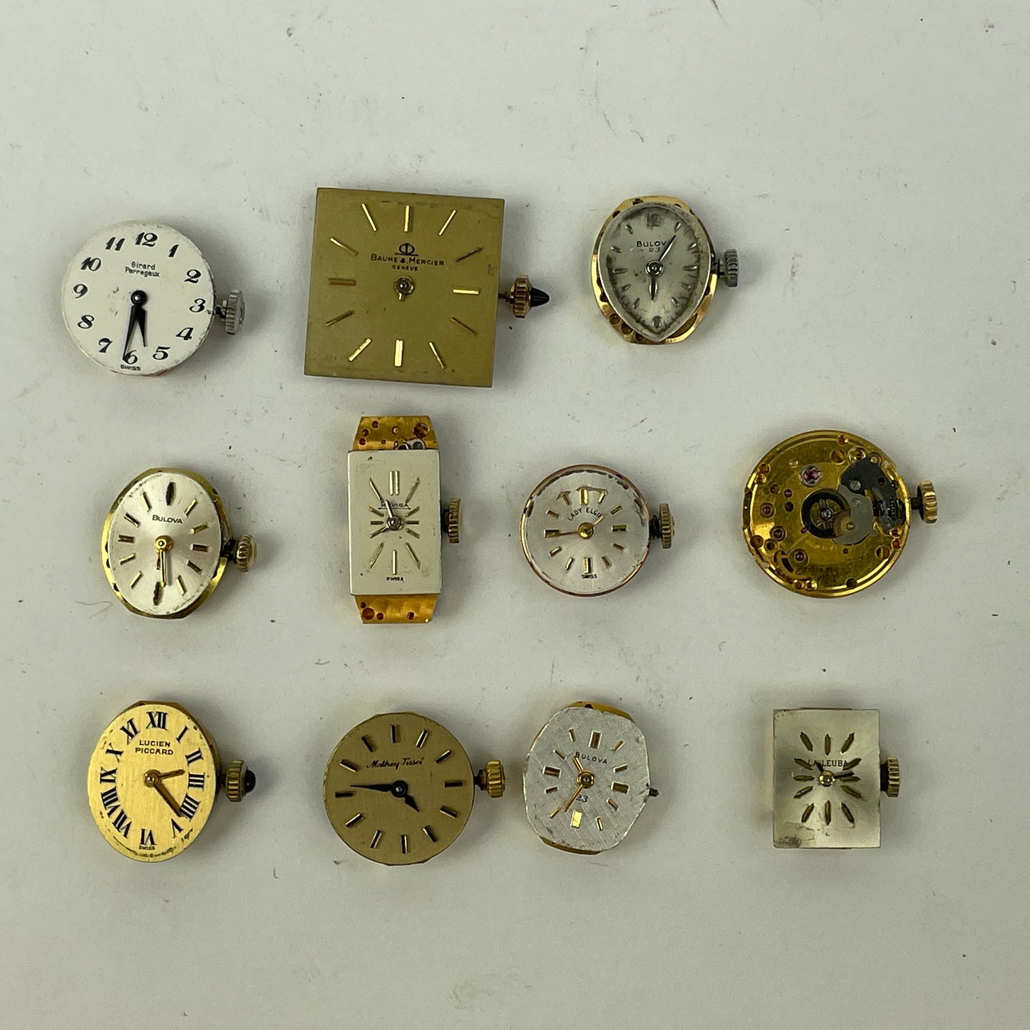 Lot 91- Swiss Ladies Frosted Wristwatch Movements (11)