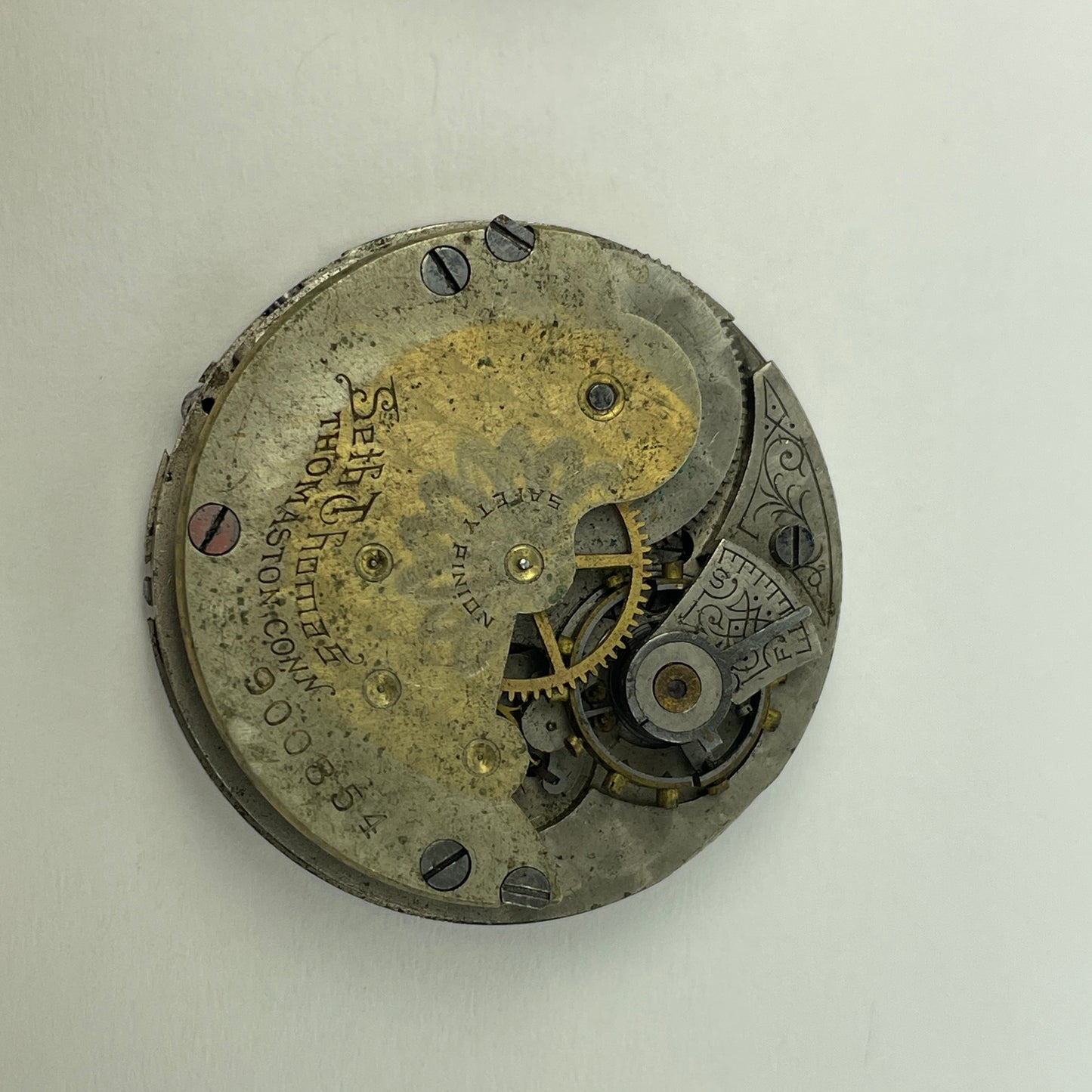 Lot 92- Seth Thomas 6 Size “Two-Tone” Pocket Watch Movements