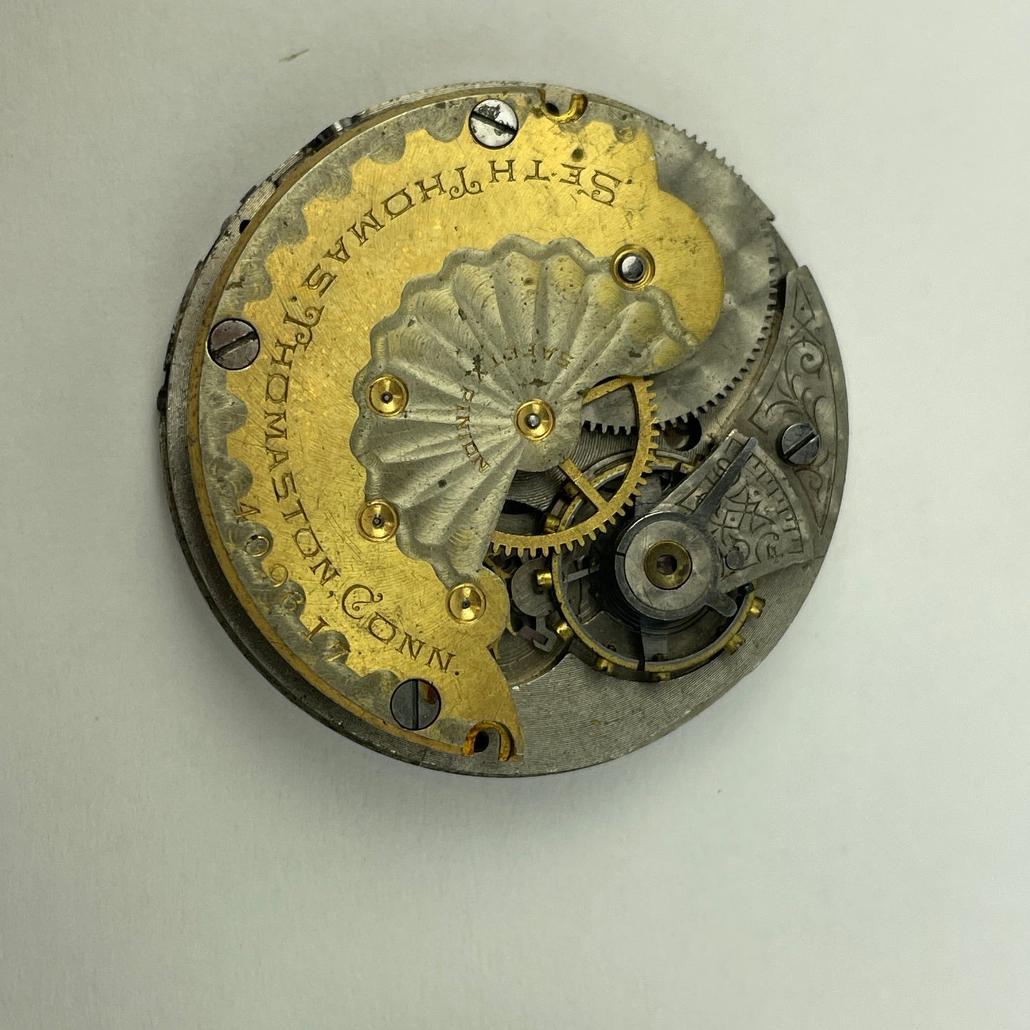 Lot 92- Seth Thomas 6 Size “Two-Tone” Pocket Watch Movements