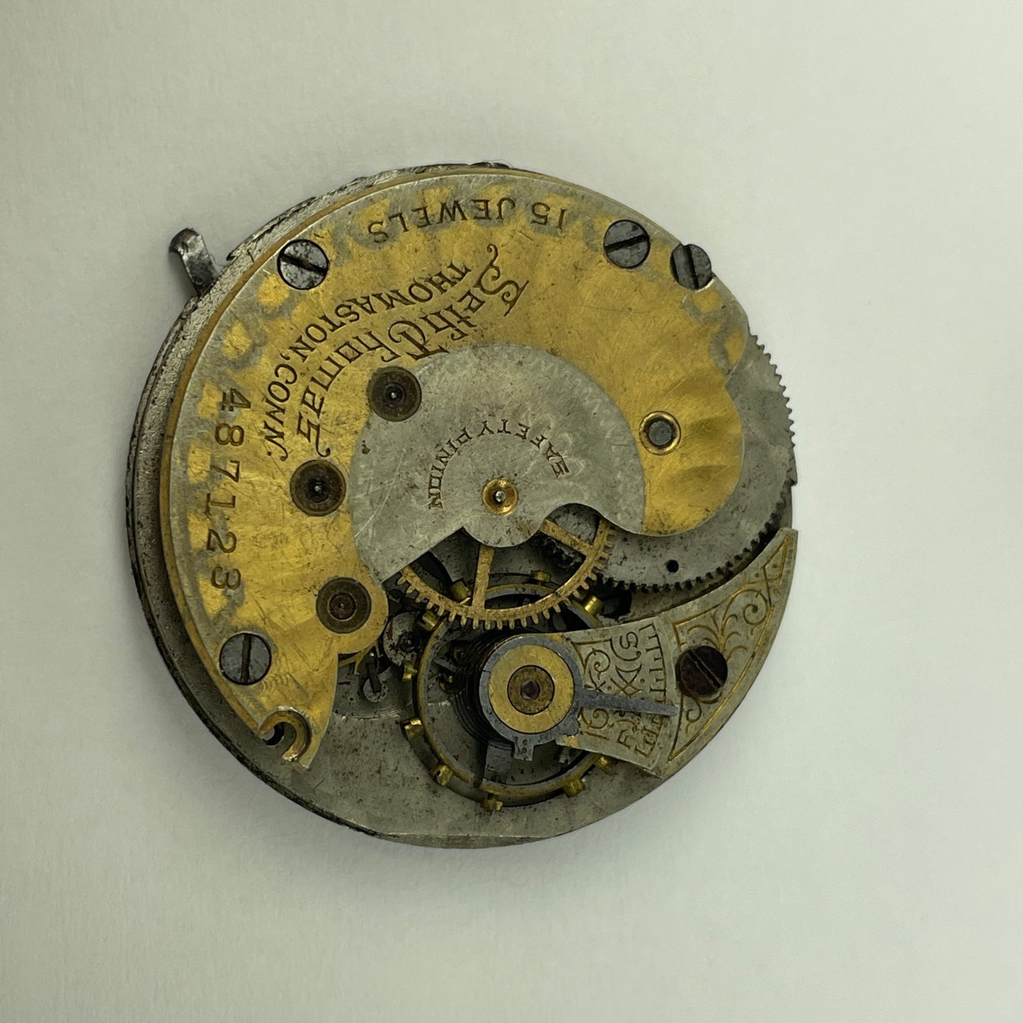 Lot 92- Seth Thomas 6 Size “Two-Tone” Pocket Watch Movements