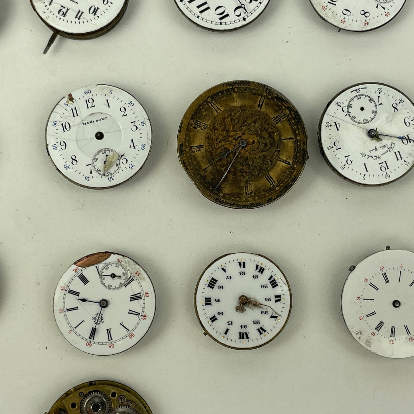 Lot 105- Swiss Lapel Watch Movements (16)