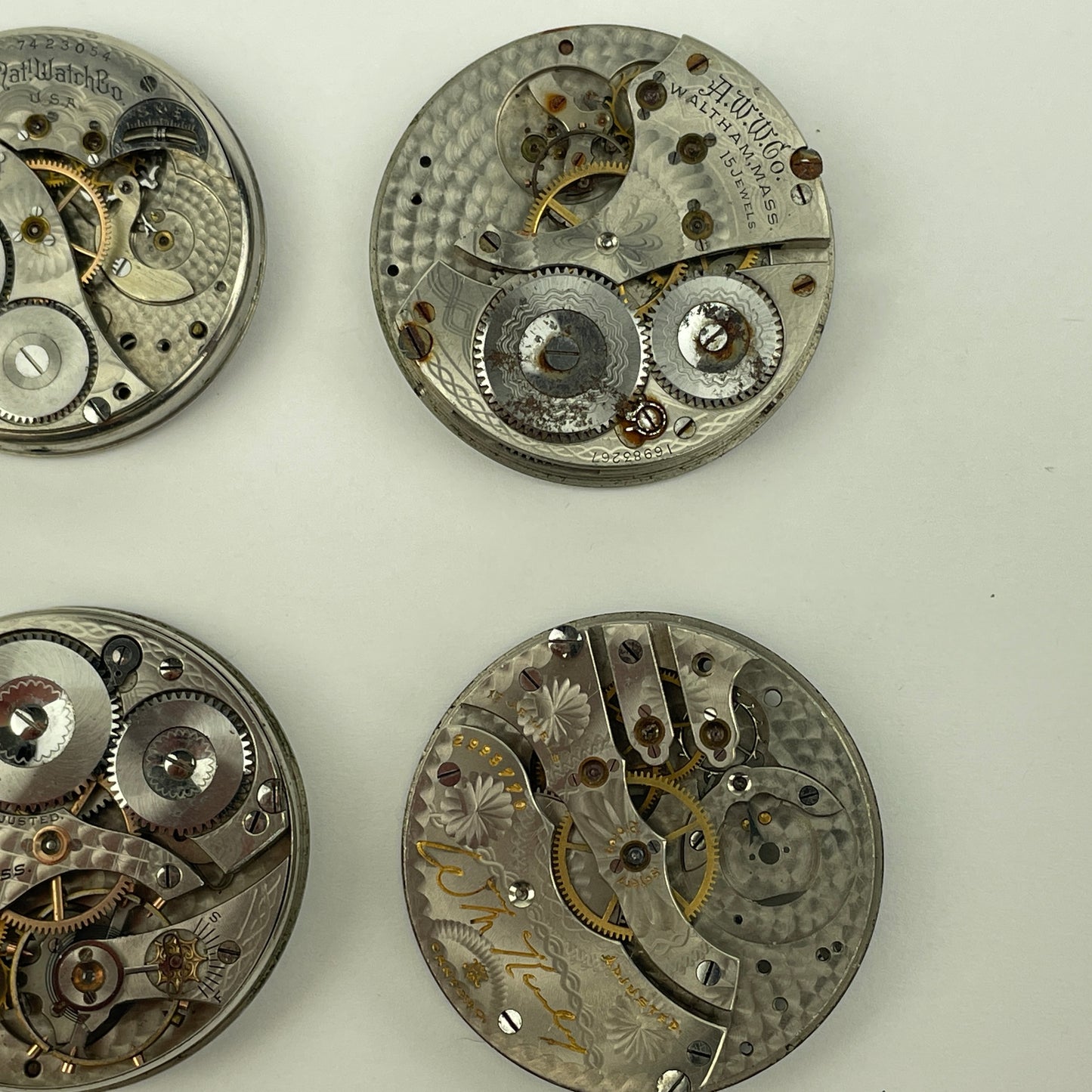 Lot 39- Waltham | Elgin |Pocket Watch Movements (4)