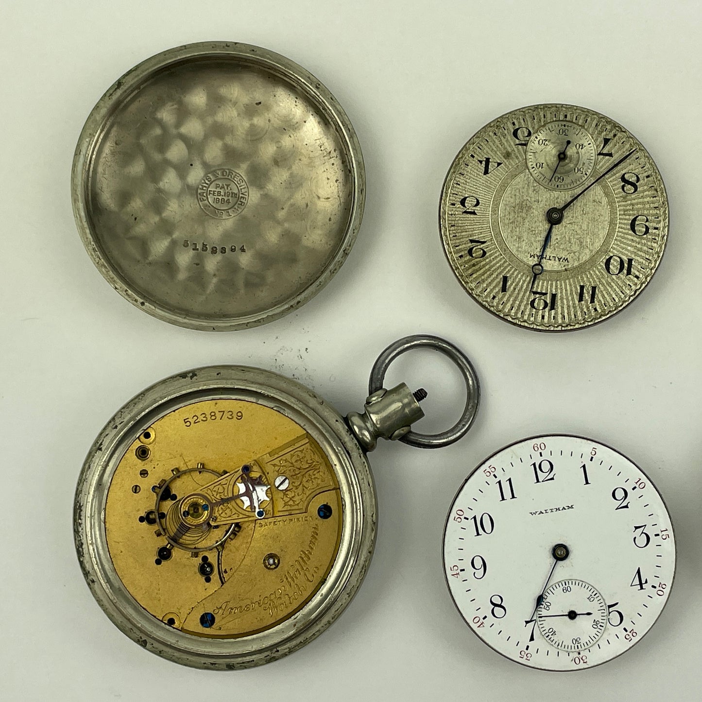 Lot 39- Waltham | Elgin |Pocket Watch Movements (4)