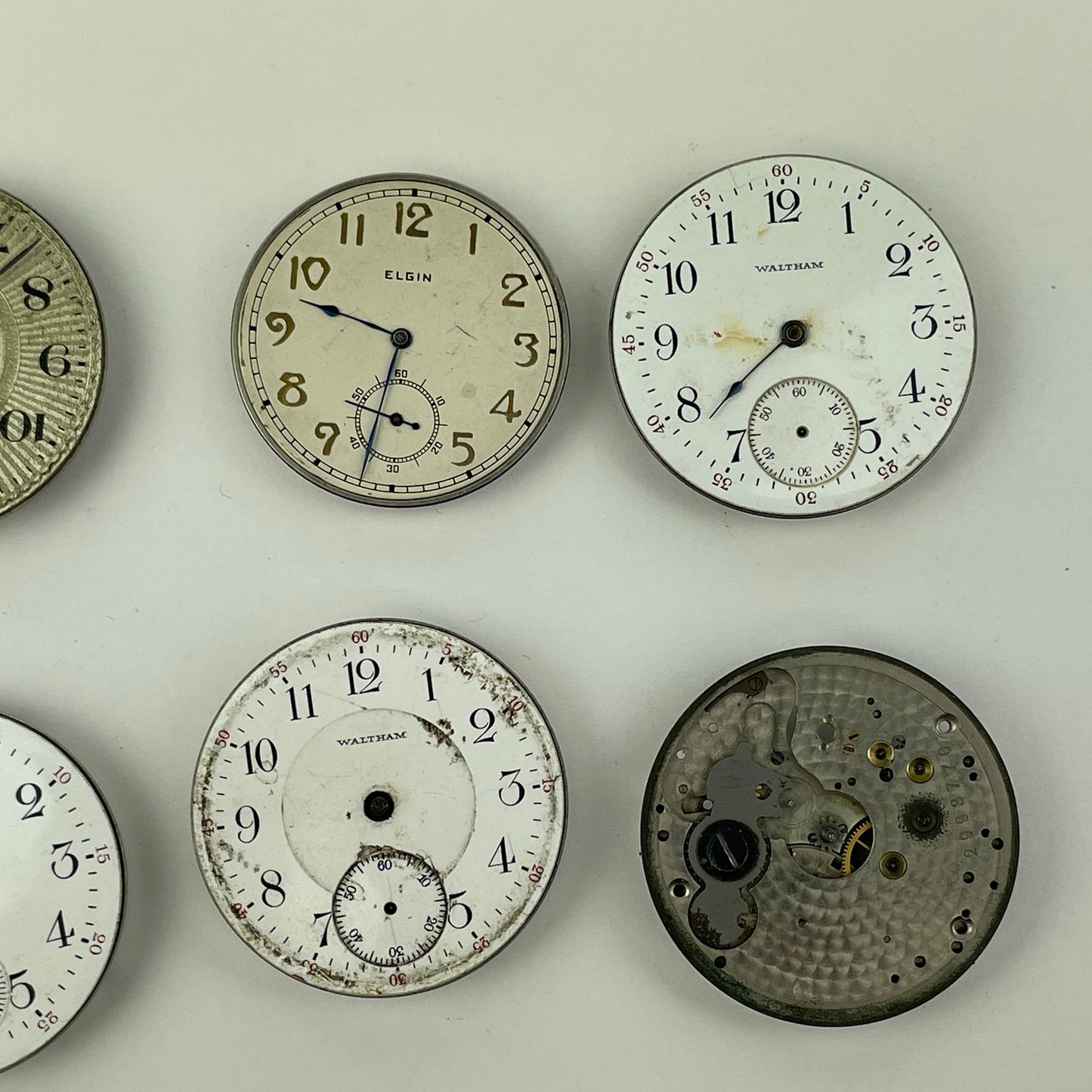 Lot 39- Waltham | Elgin |Pocket Watch Movements (4)