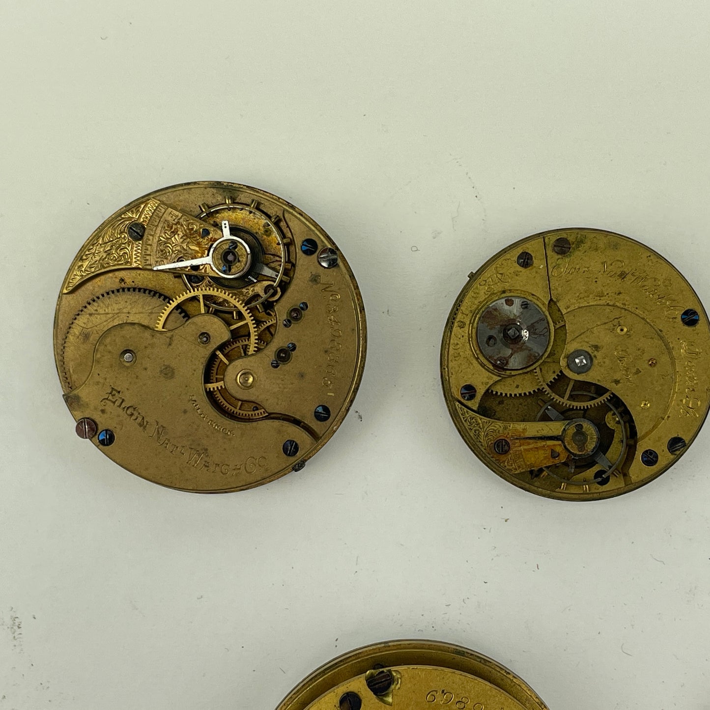 Lot 86- Elgin Pocket Watch Movements (5)
