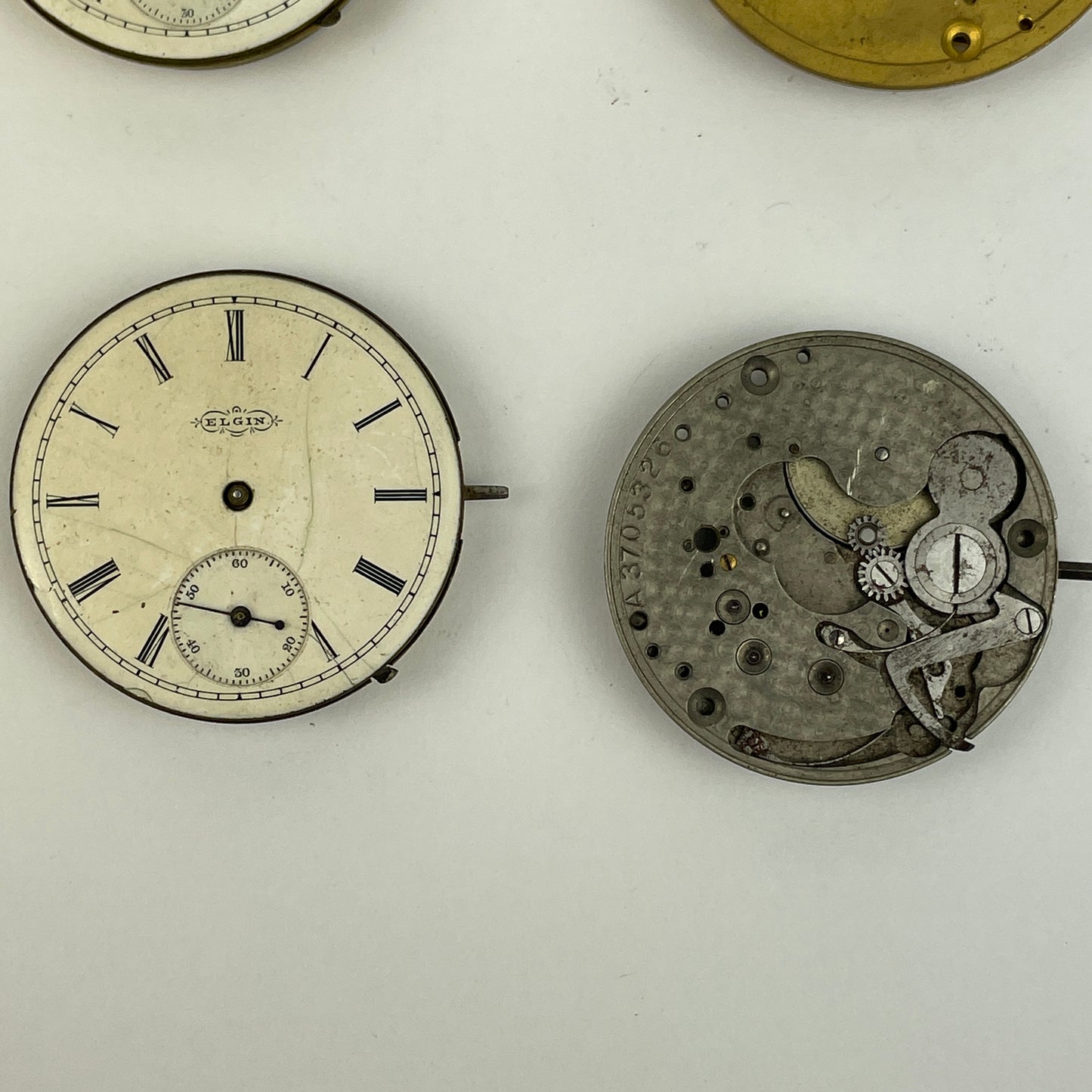Lot 44- Elgin Pocket Watch Movements (10)