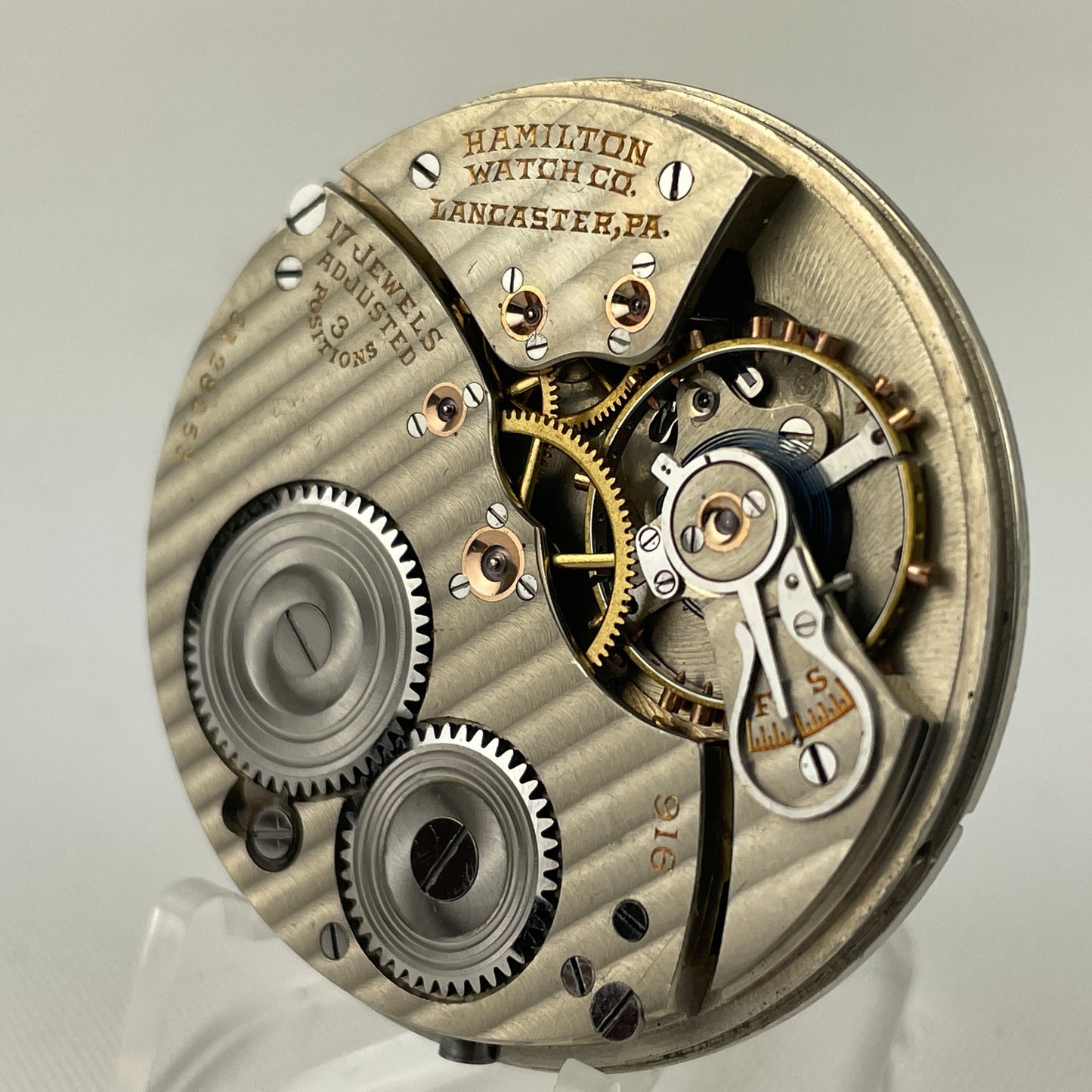 Lot 35- Hamilton | 12S | 912 | 17J | Pocket Watch Movement