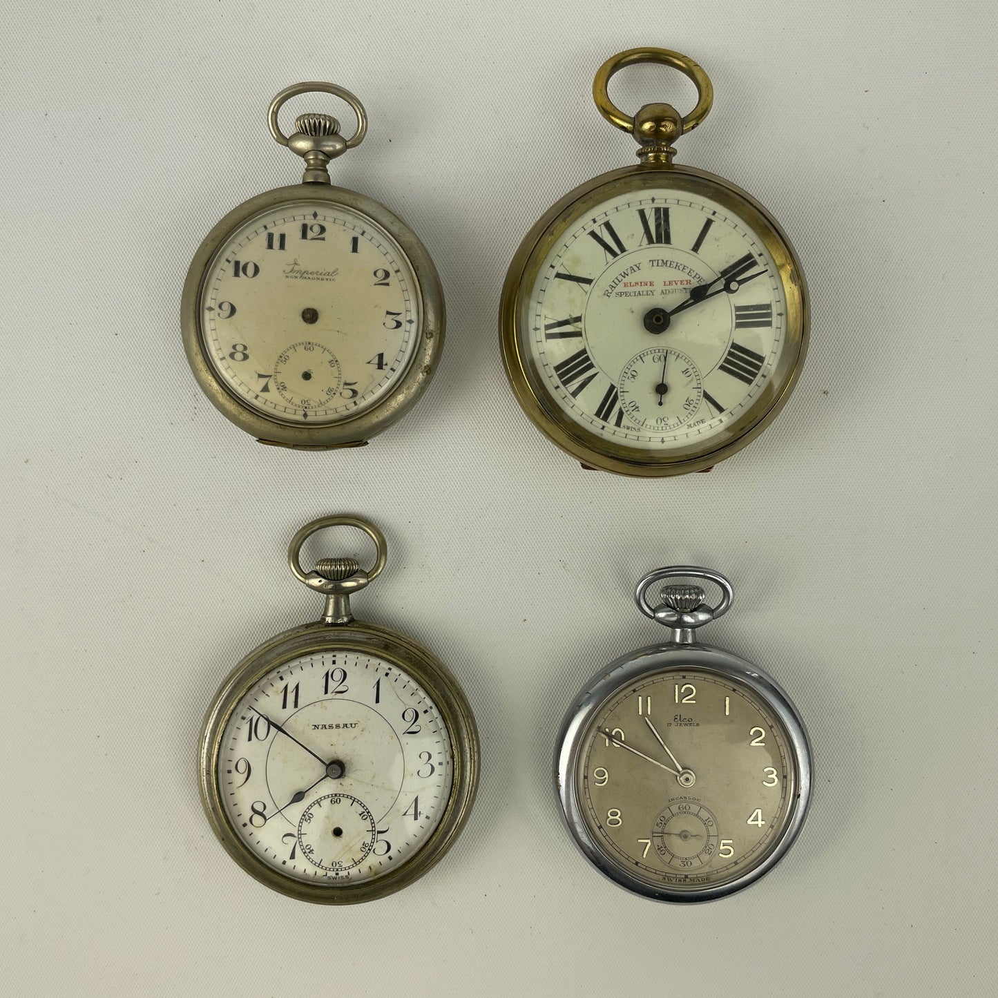 Lot 122- Swiss Assortment of 4 Pocket Watches