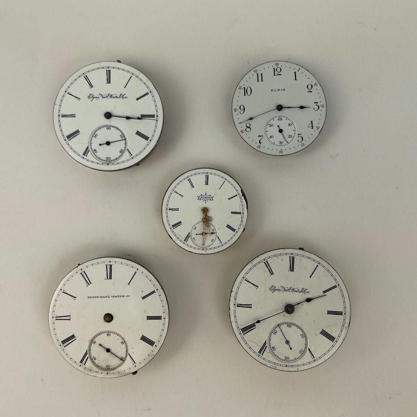 Lot 123- Elgin 6, 16 & 18 Size Pocket Watch Movements