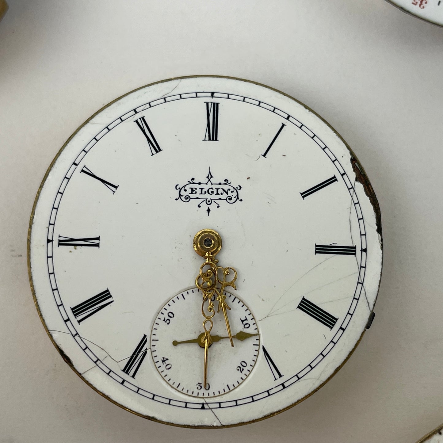 Lot 123- Elgin 6, 16 & 18 Size Pocket Watch Movements