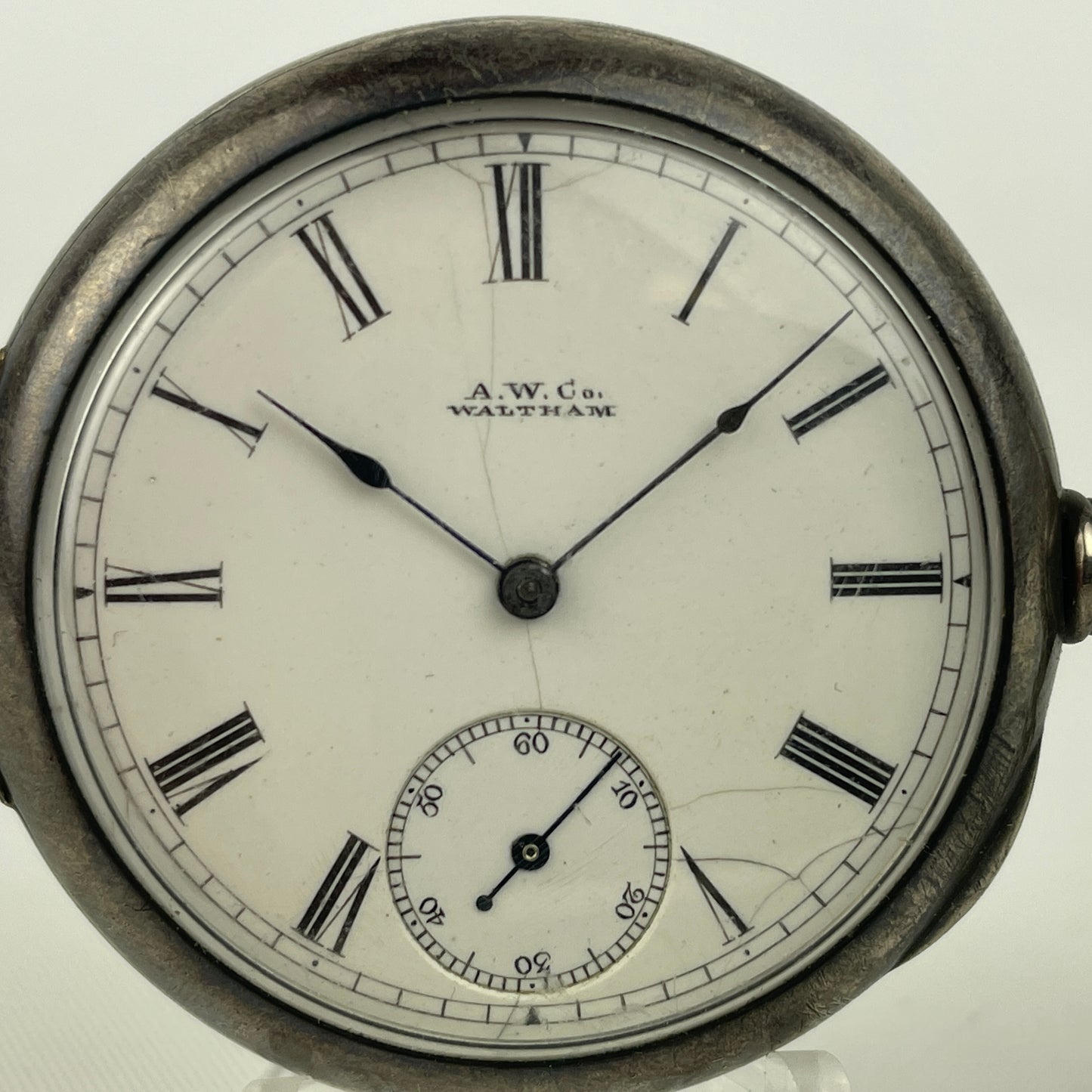 Lot 74- Waltham | 6S | 7J | Key Wind & Key Set Coin Silver Ladies Pocket Watch