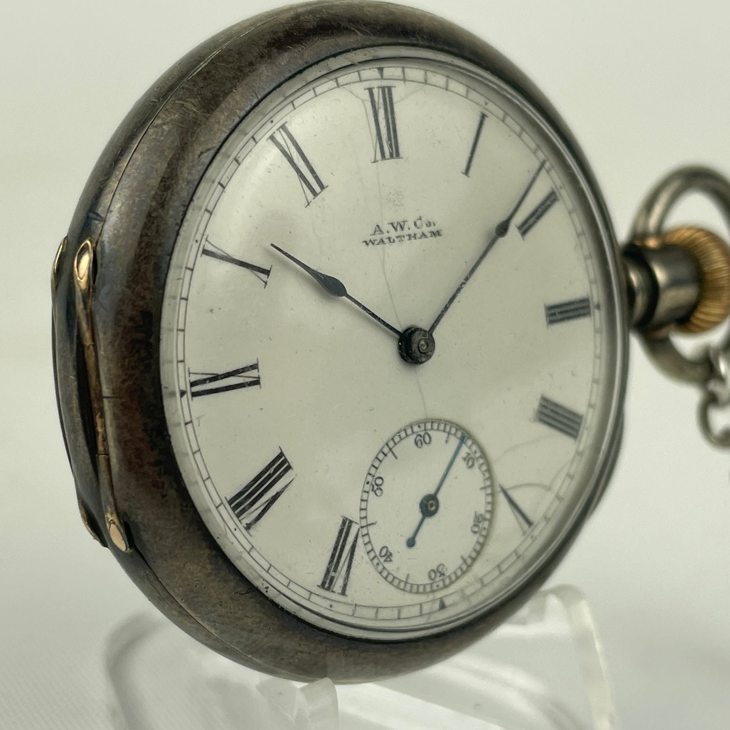Lot 74- Waltham | 6S | 7J | Key Wind & Key Set Coin Silver Ladies Pocket Watch