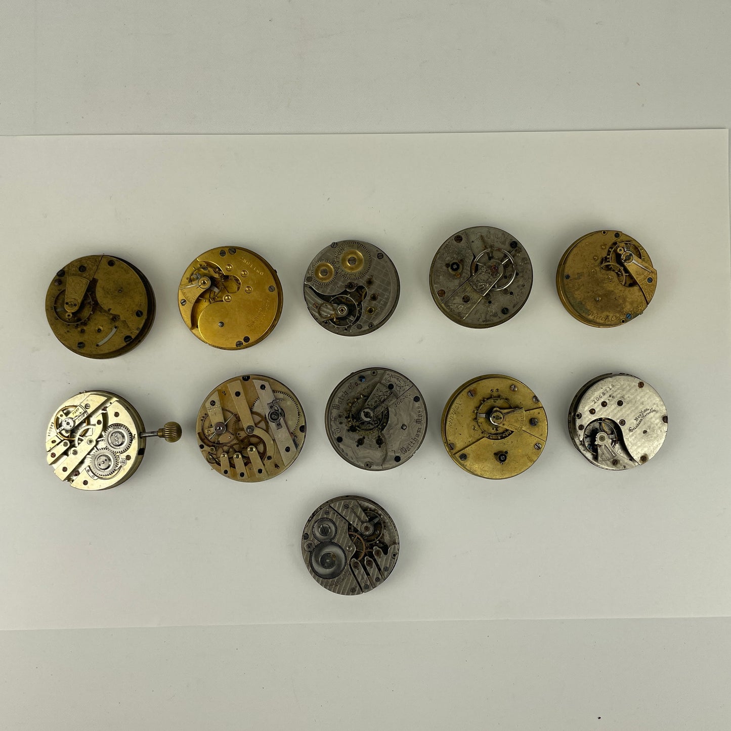 Lot 124- American & Swiss 18 Size Pocket Watch Movements