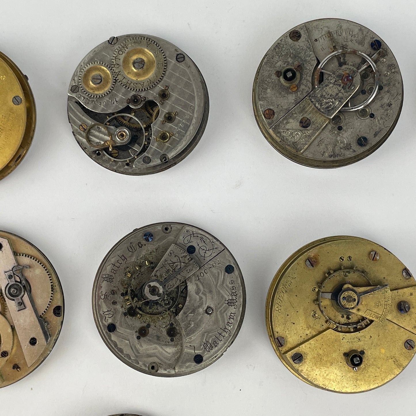 Lot 124- American & Swiss 18 Size Pocket Watch Movements