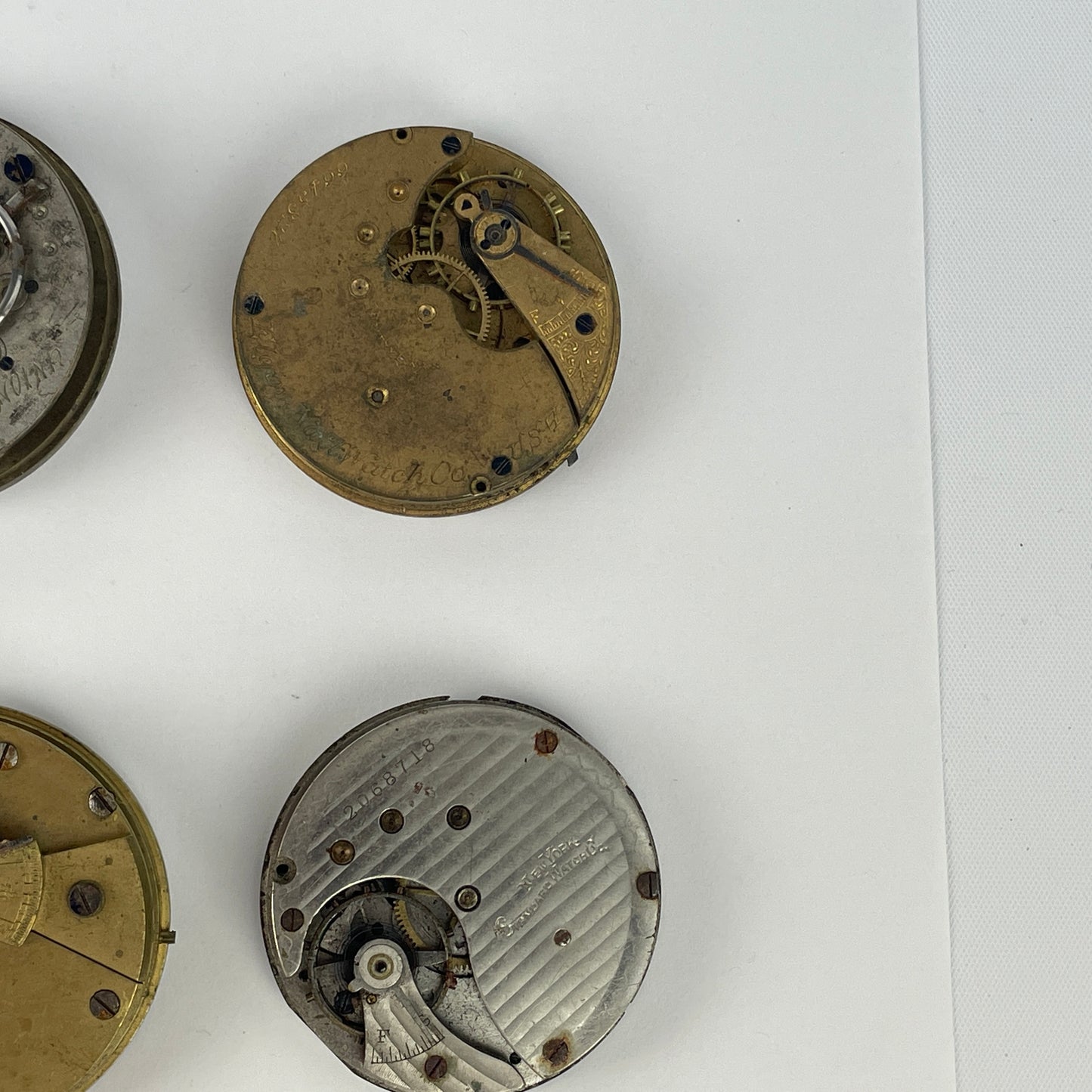 Lot 124- American & Swiss 18 Size Pocket Watch Movements
