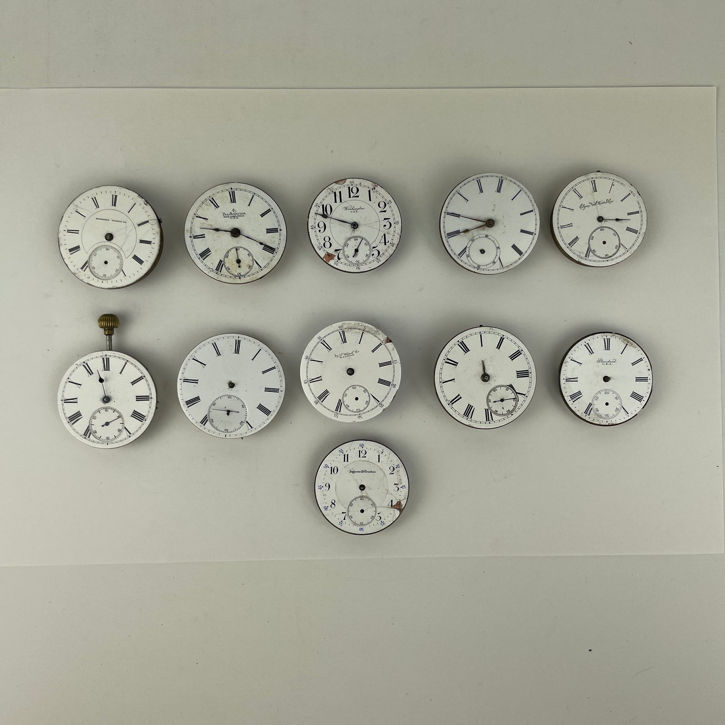 Lot 124- American & Swiss 18 Size Pocket Watch Movements