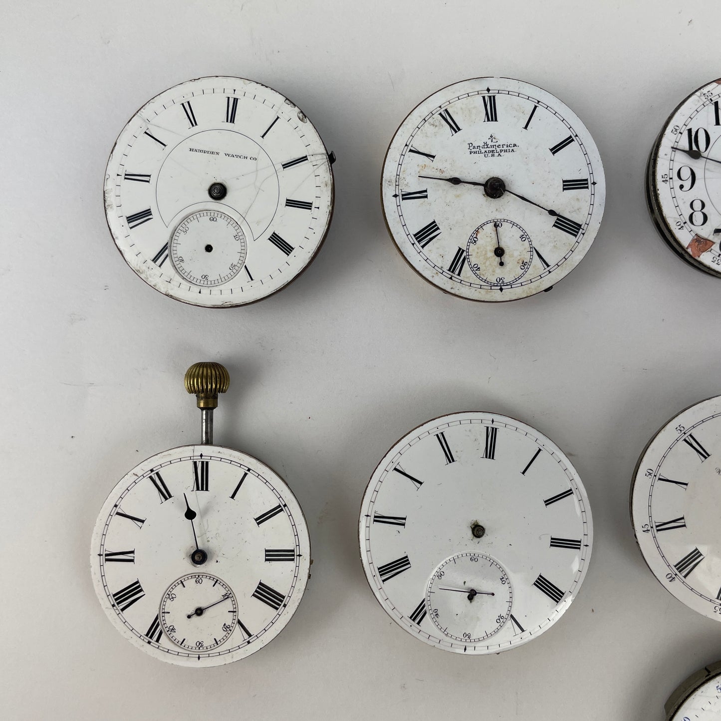 Lot 124- American & Swiss 18 Size Pocket Watch Movements