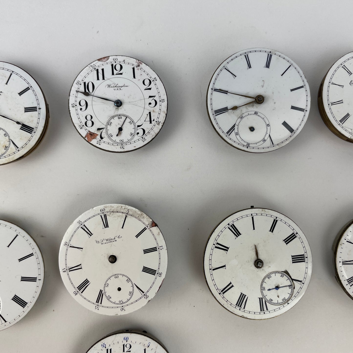 Lot 124- American & Swiss 18 Size Pocket Watch Movements