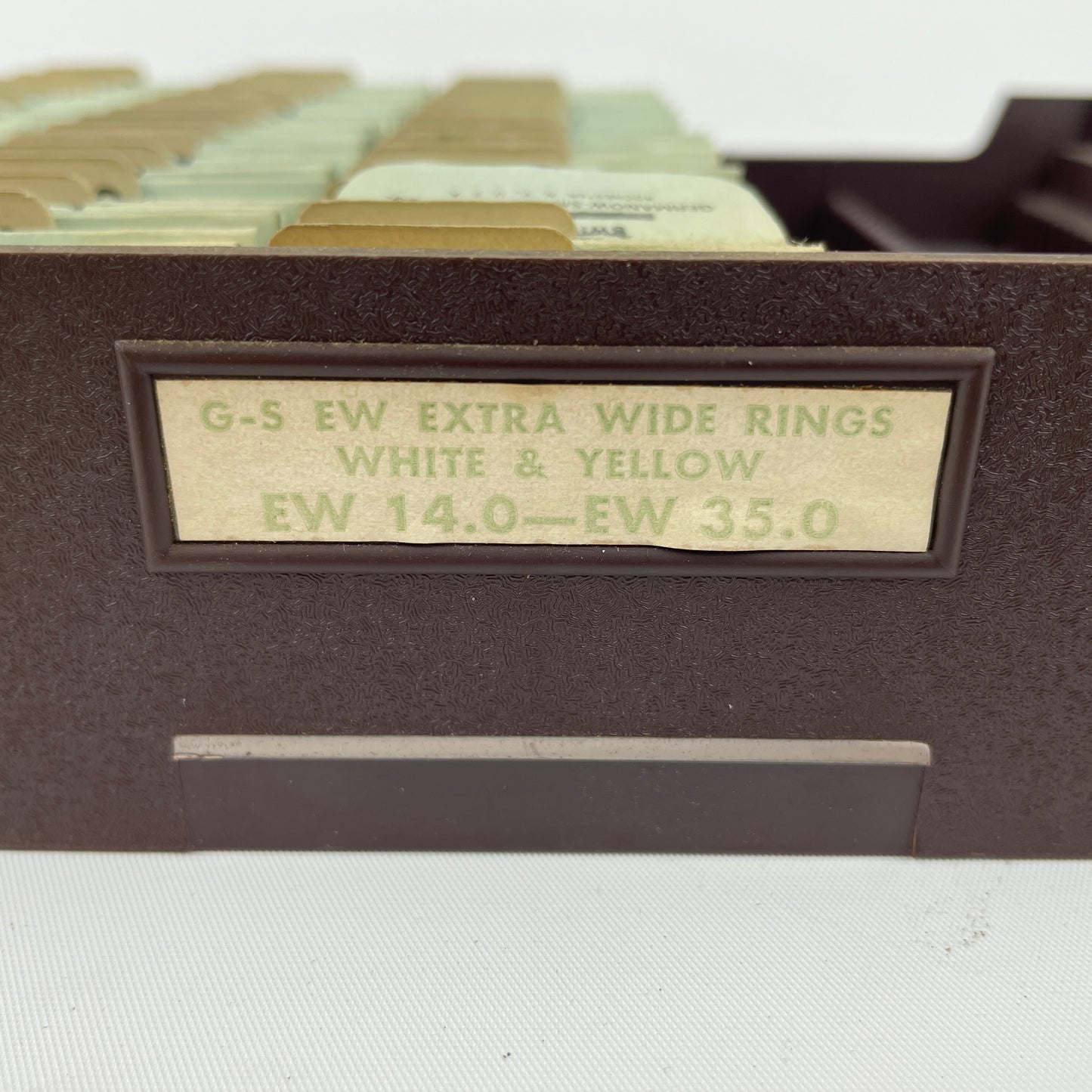 Lot 98- NOS EW (Extra-Wide) White & Yellow Crystal Rings