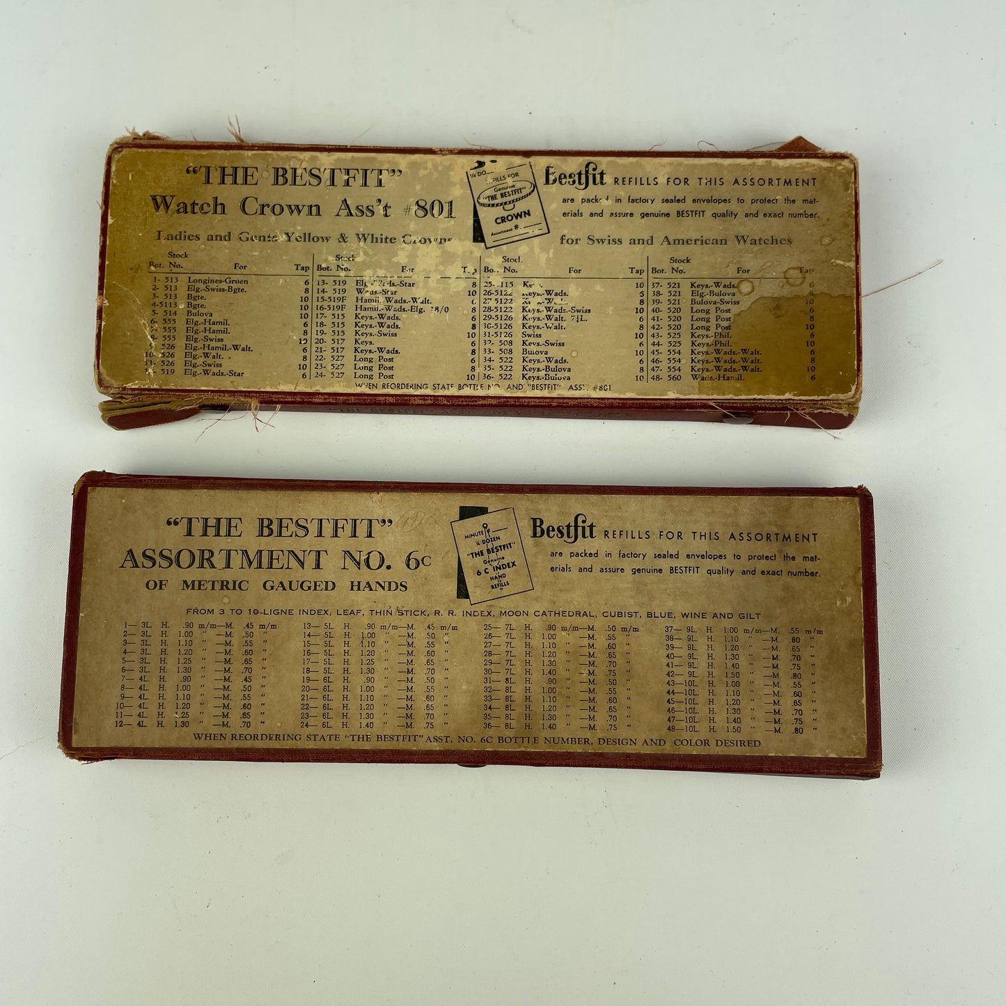 Lot 102- Bestfit Assortment Hands No. 6c & Crowns No. 801