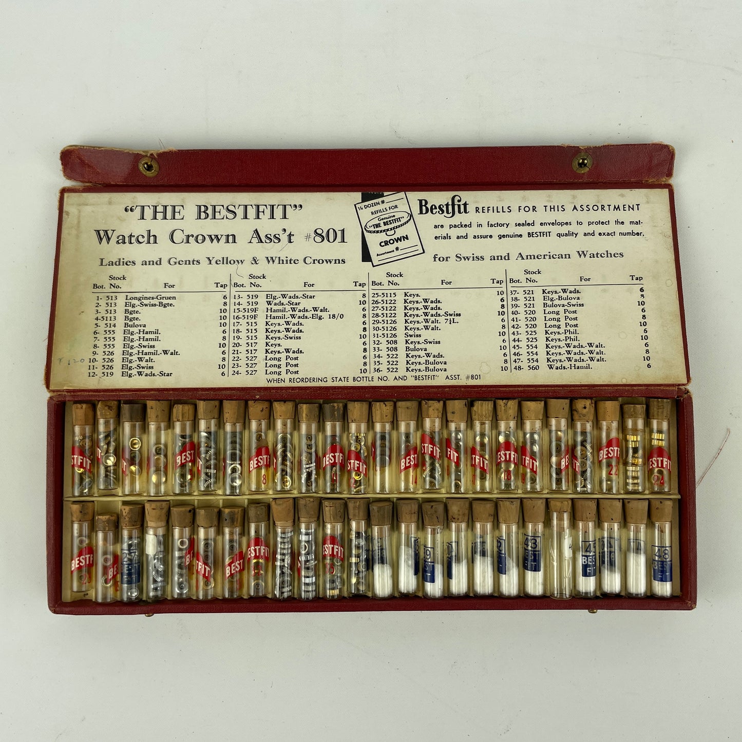 Lot 102- Bestfit Assortment Hands No. 6c & Crowns No. 801