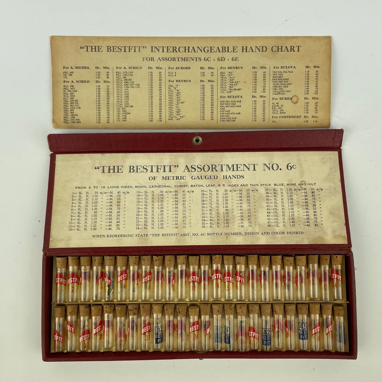 Lot 102- Bestfit Assortment Hands No. 6c & Crowns No. 801