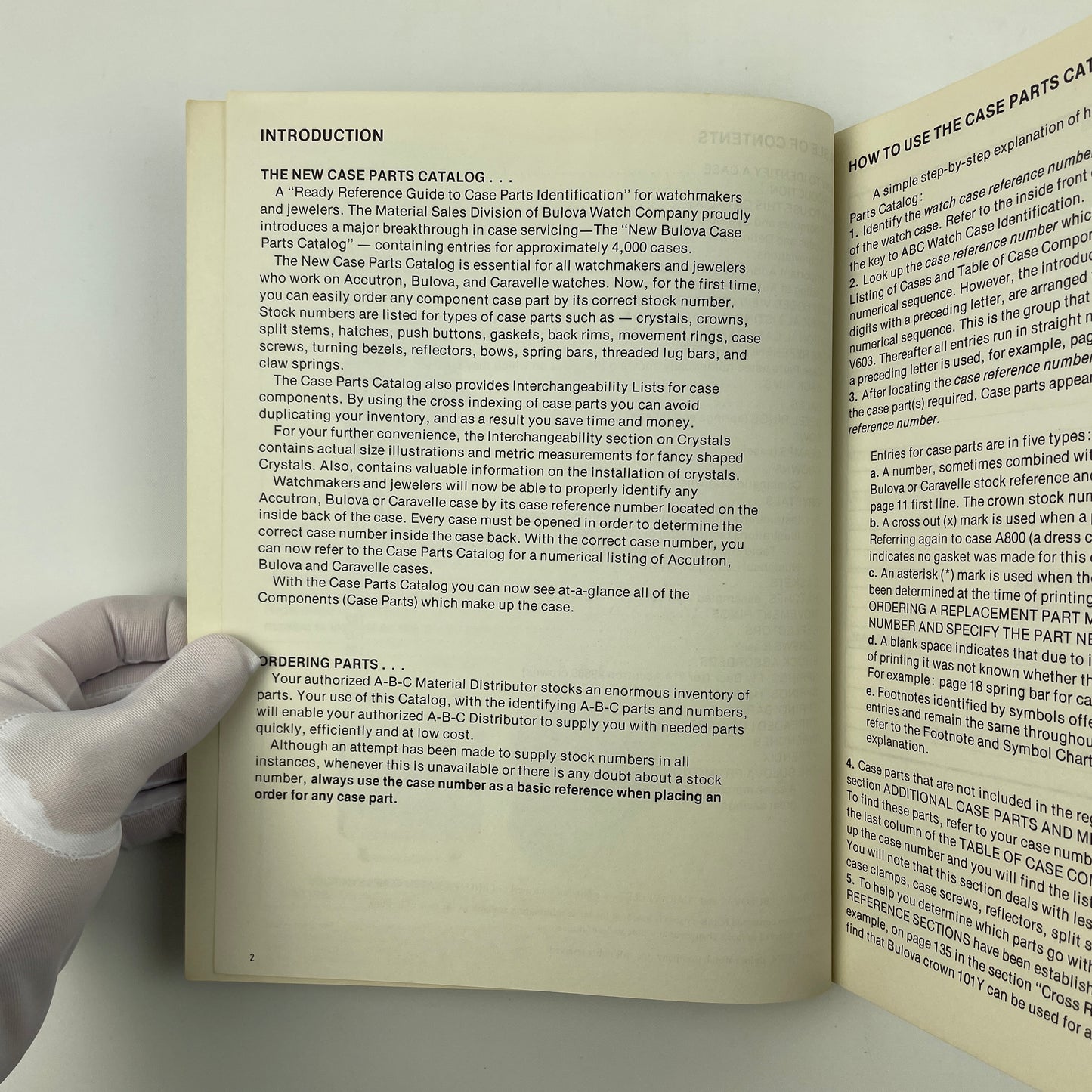 Oct Lot 80- Accutron Bulova Caravelle Case Parts Catalog