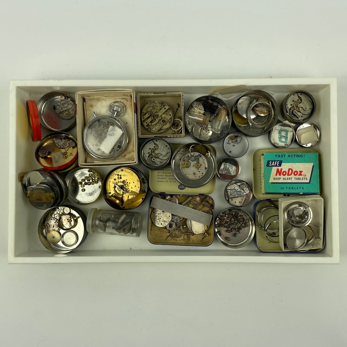 Oct Lot 69- American & Swiss Parts Tray Lot