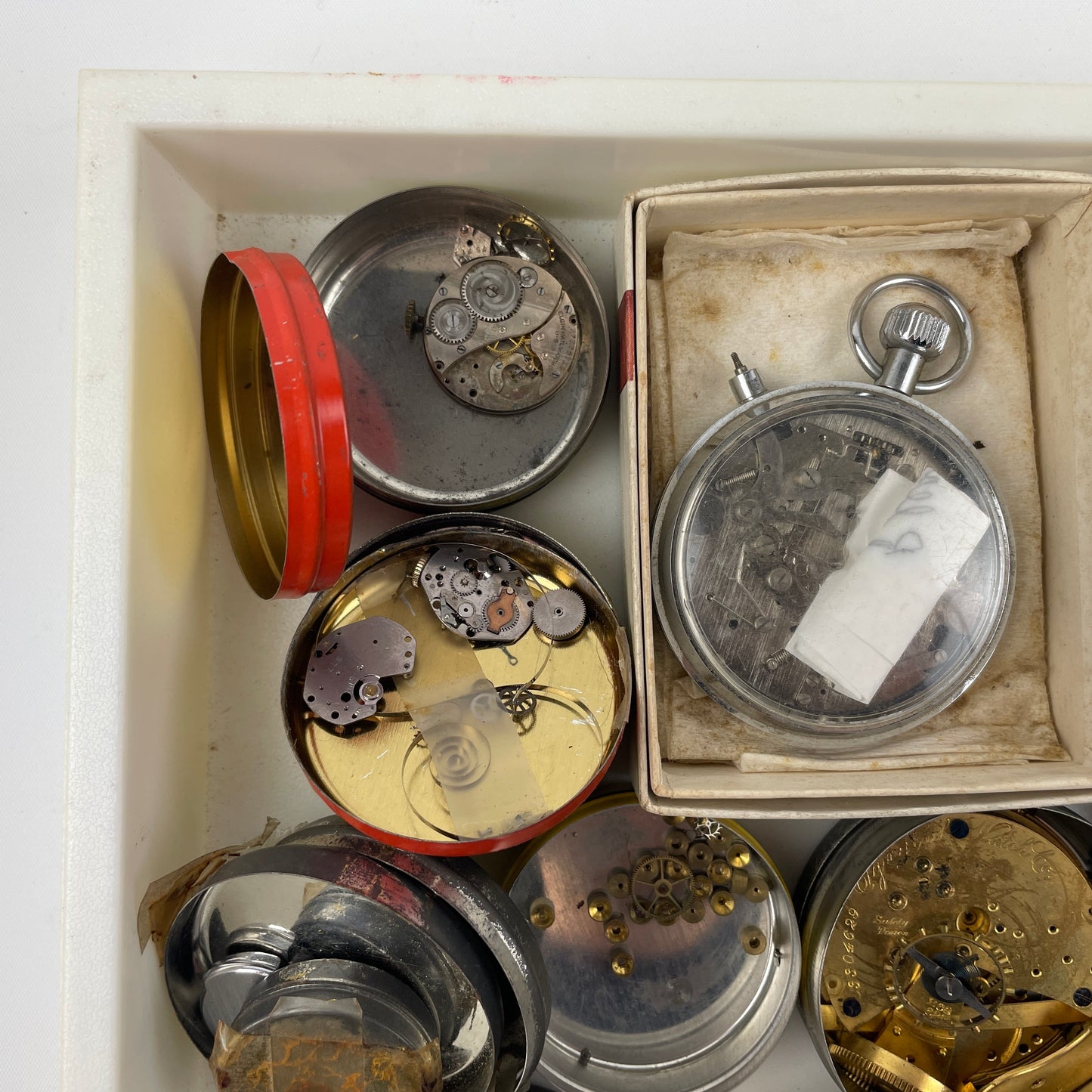 Oct Lot 69- American & Swiss Parts Tray Lot