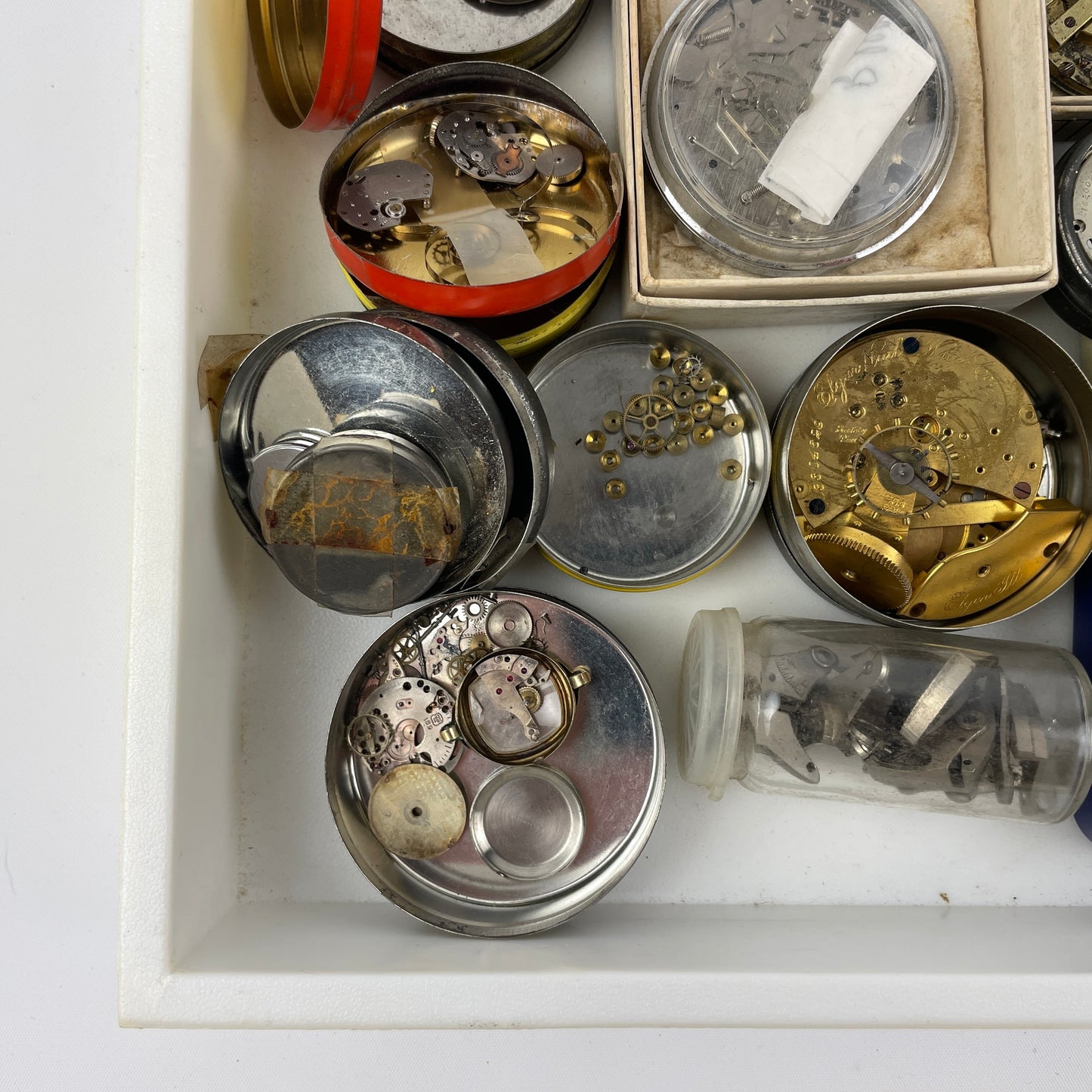 Oct Lot 69- American & Swiss Parts Tray Lot