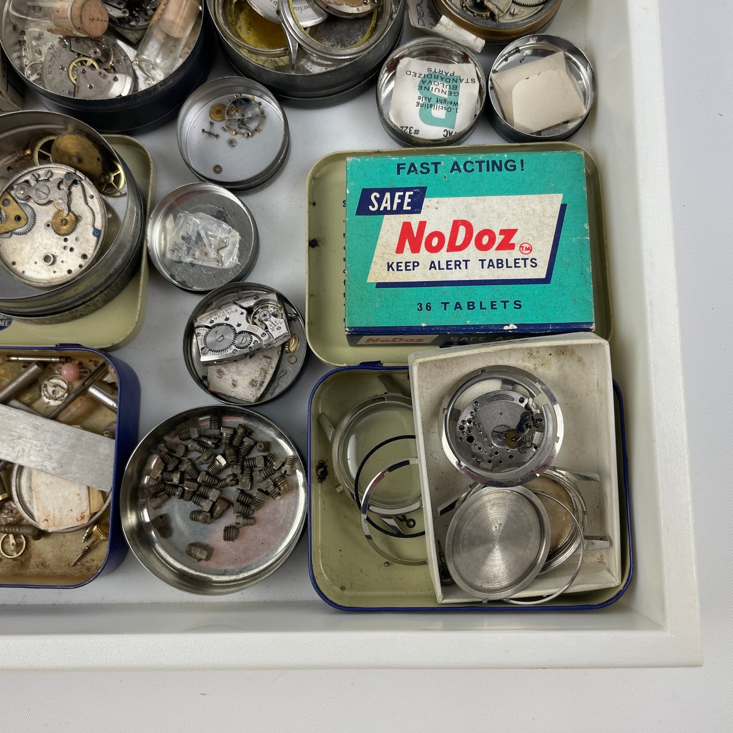 Oct Lot 69- American & Swiss Parts Tray Lot