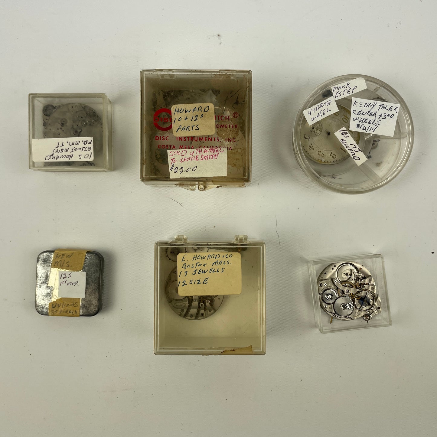 Oct Lot 70- E. Howard & Co. 12 S Pocket Watch Parts & Movements