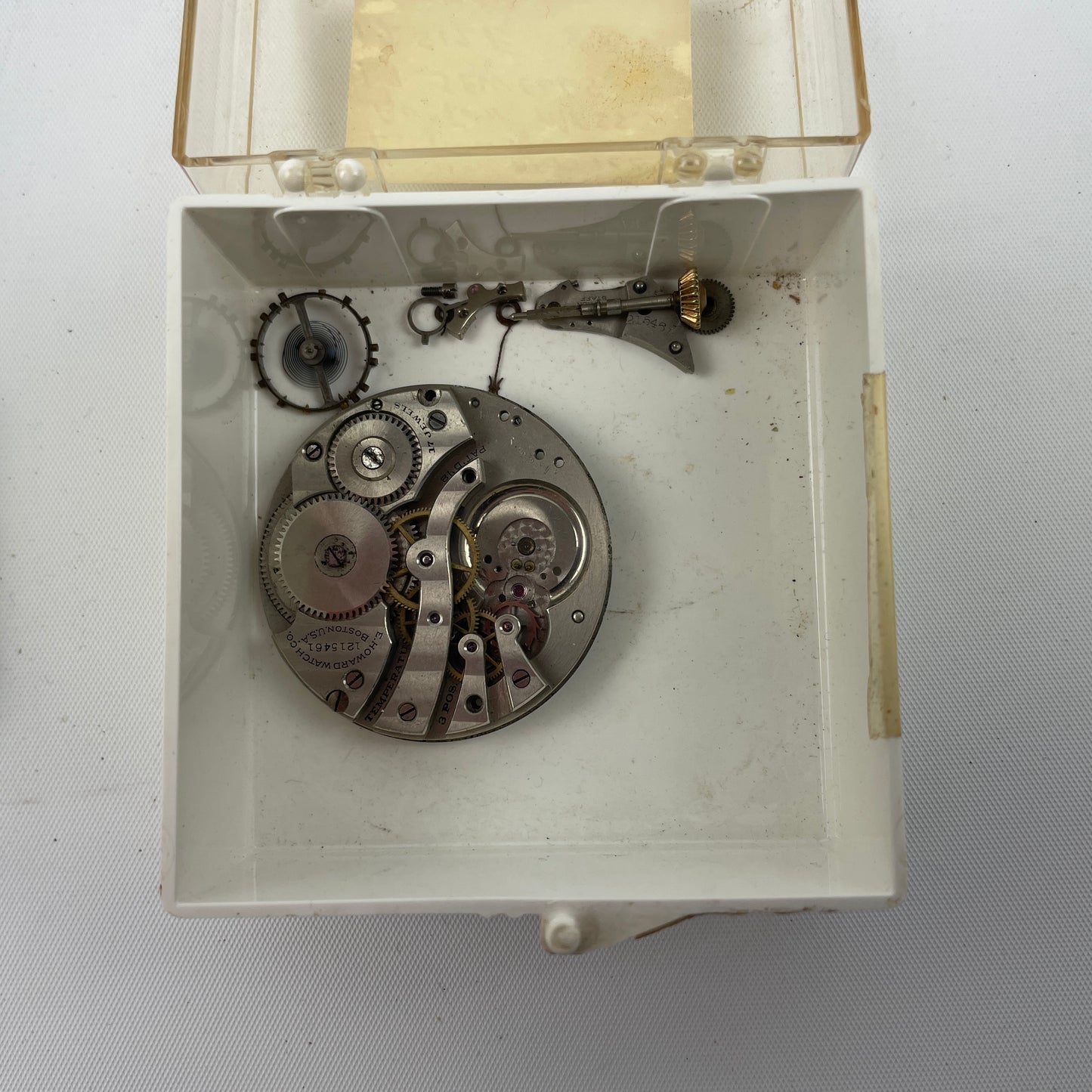 Oct Lot 70- E. Howard & Co. 12 S Pocket Watch Parts & Movements