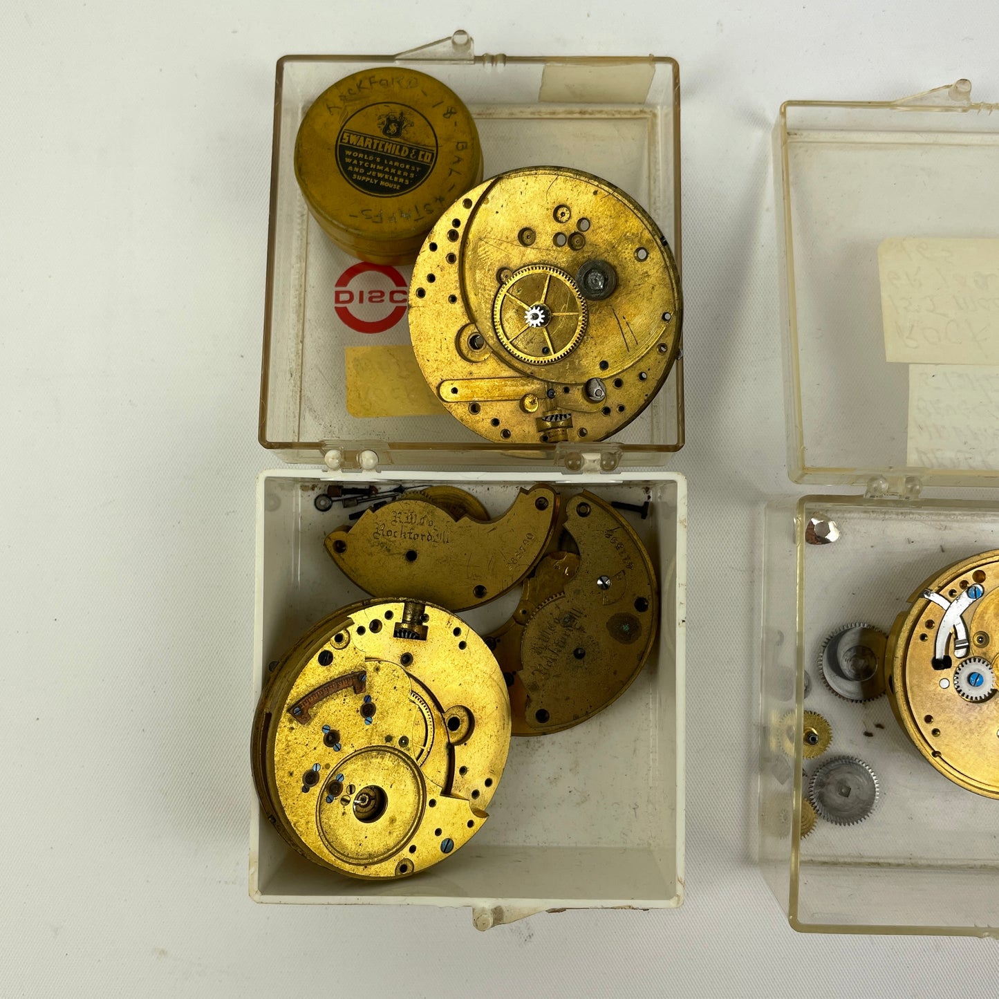 Oct Lot 71- Rockford Pocket Watch Parts Movements