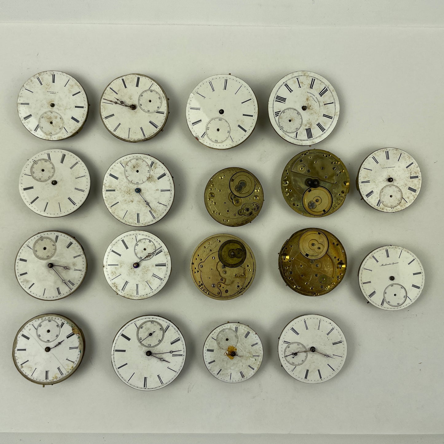 Oct Lot 17- Swiss Pocket Watch Movement Assortment (18)